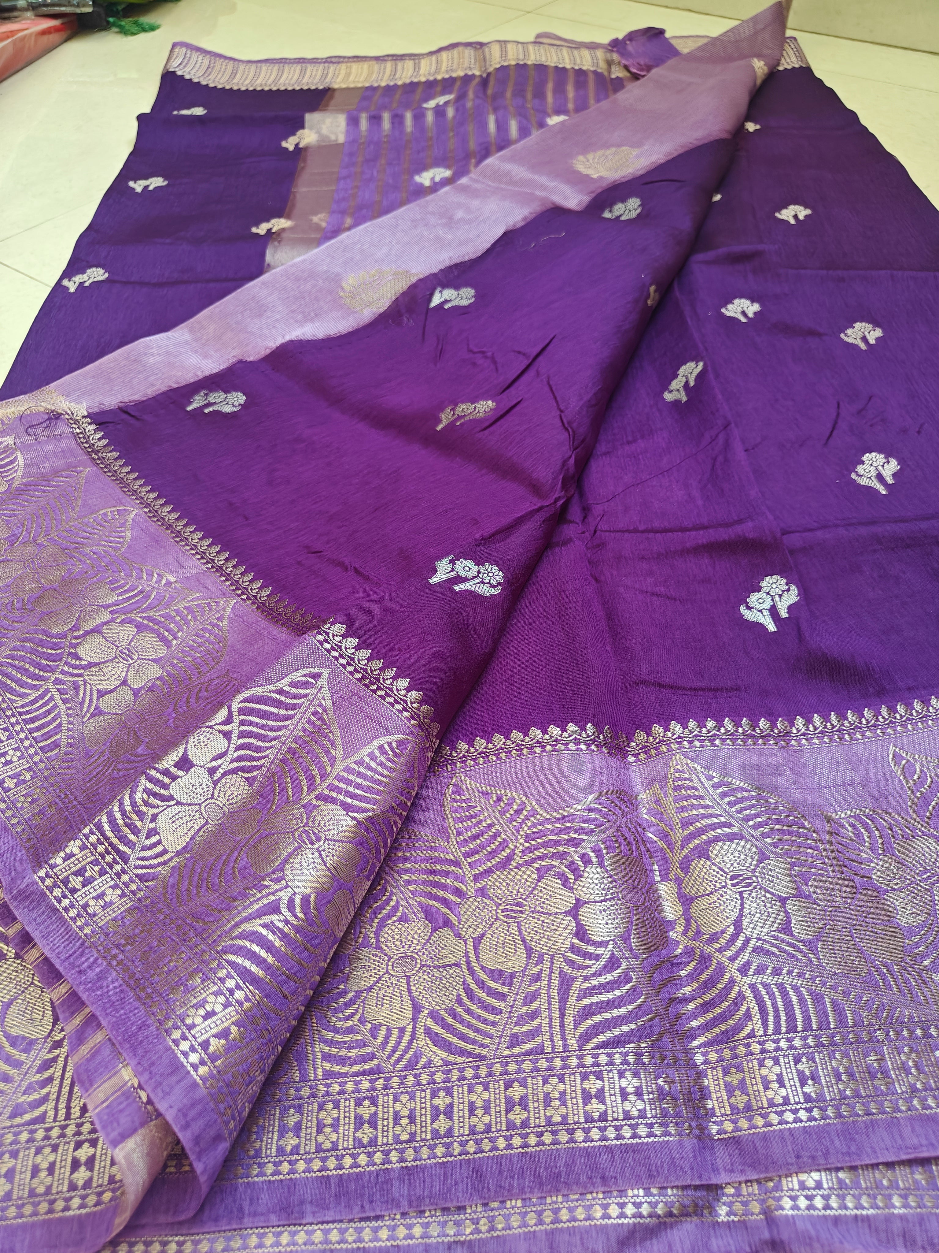Premium Banarasi Green Mango Sarees