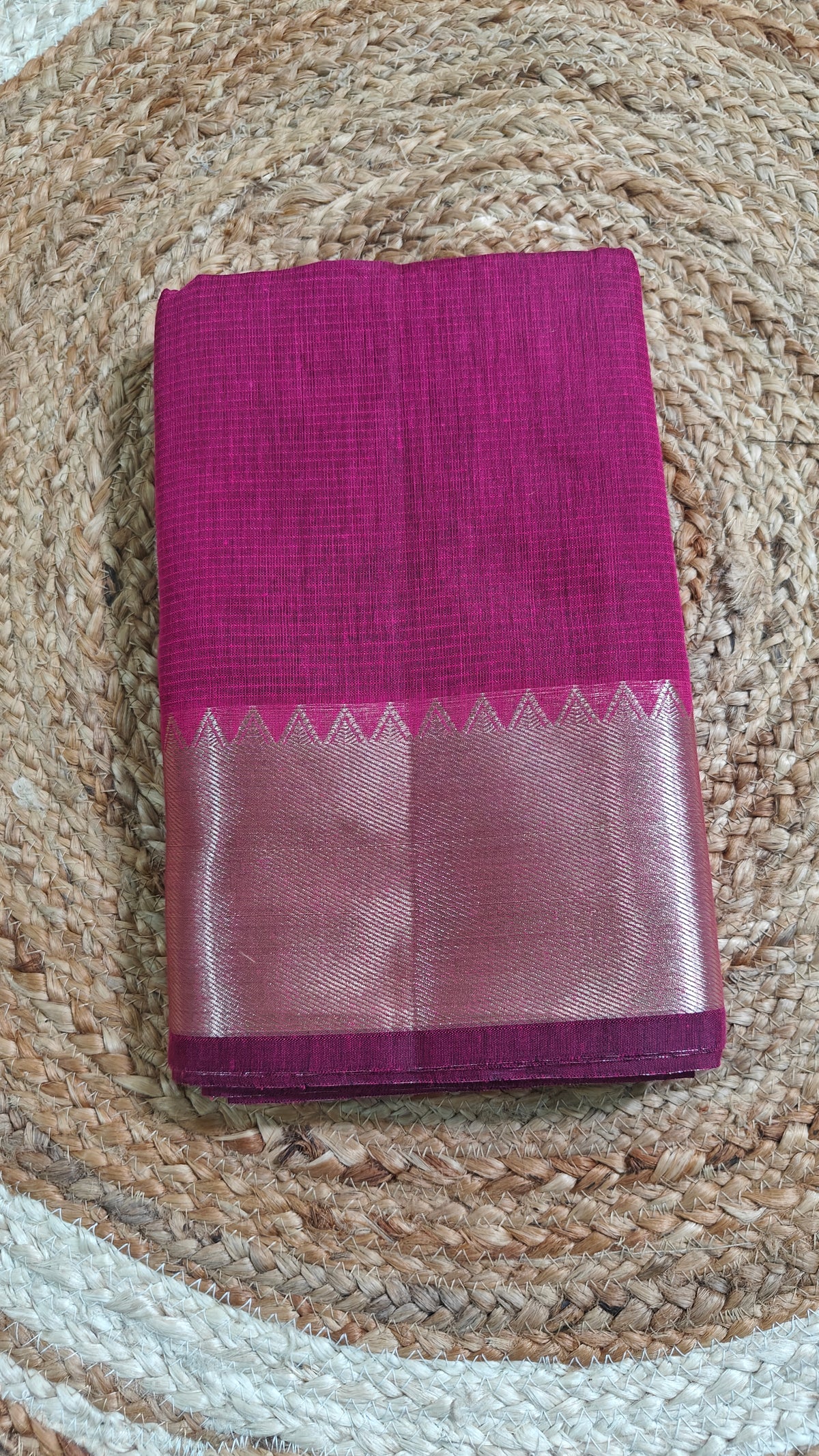 Mangalagiri Pattu Sarees With Temple Border