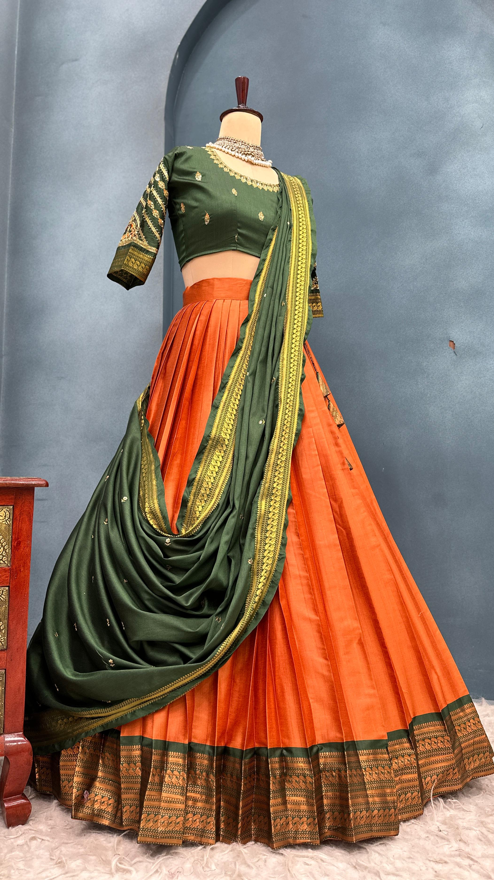Full stiched Premium Crafting Cotton Silk Lehanga