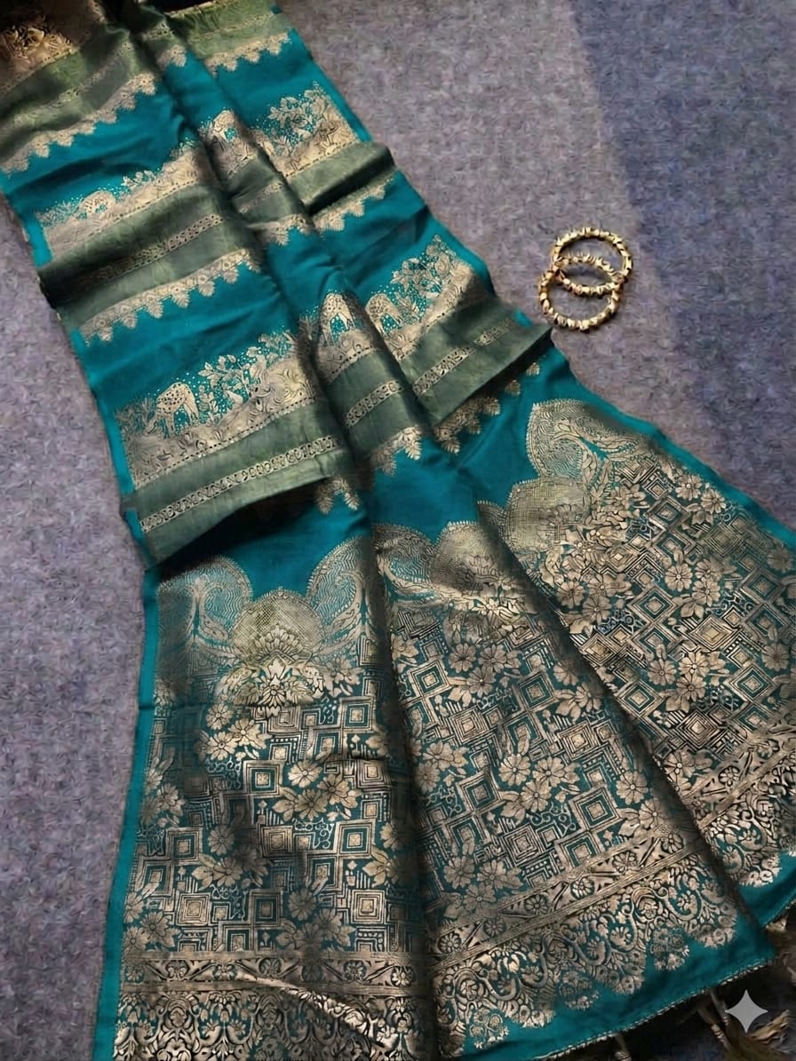 Rich Crepe Khadi tissue Paithani silk Sarees