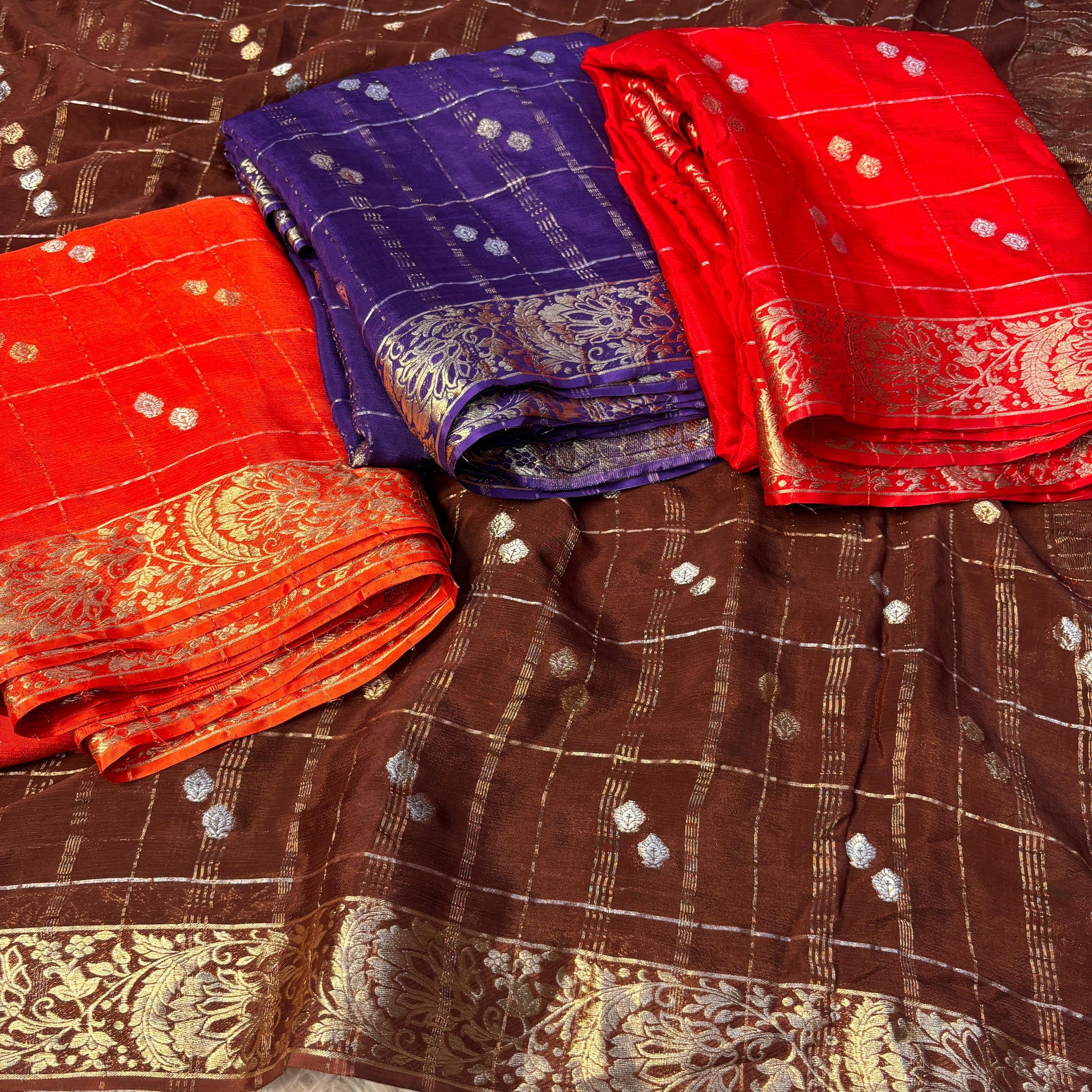 Vintage Viscose Chinnon Sarees