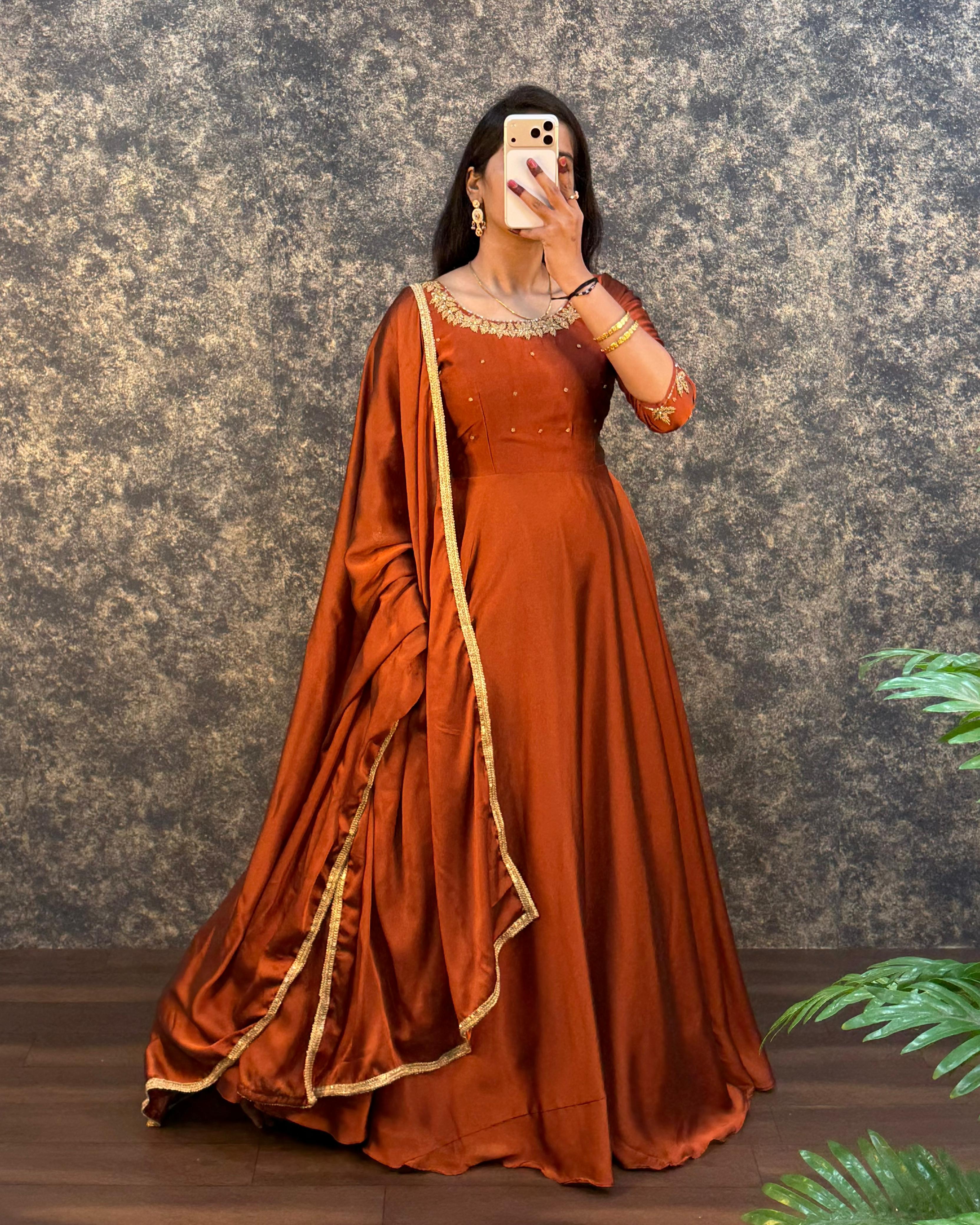 Premium Handwork Gowns with Dupatta