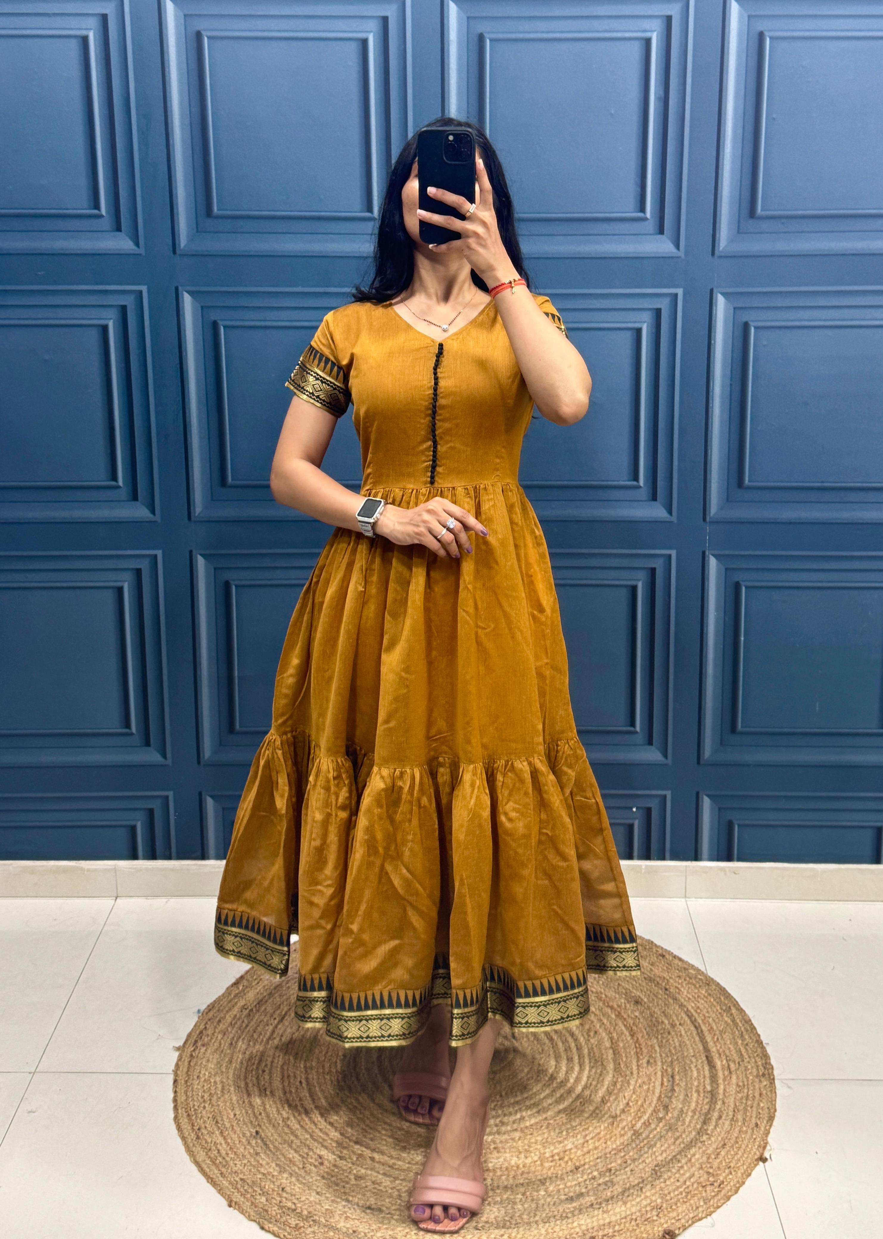 Traditional Style Cotton Maxi Dress