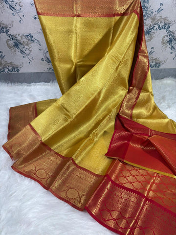 Soft Banarasi Gold Tissue Silk Saree