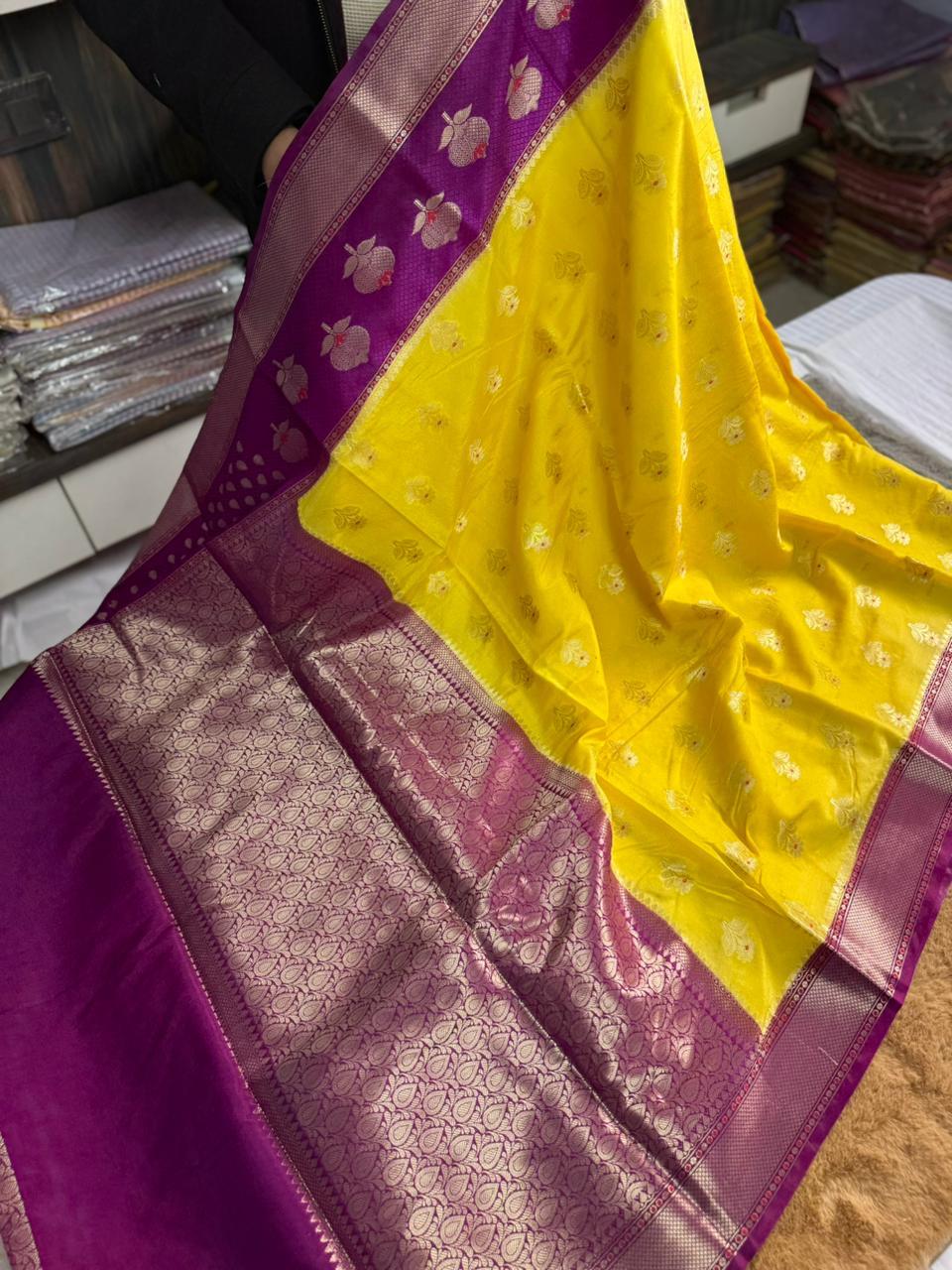 Premium Banarasi Dyble Dupion Soft Silk Sarees