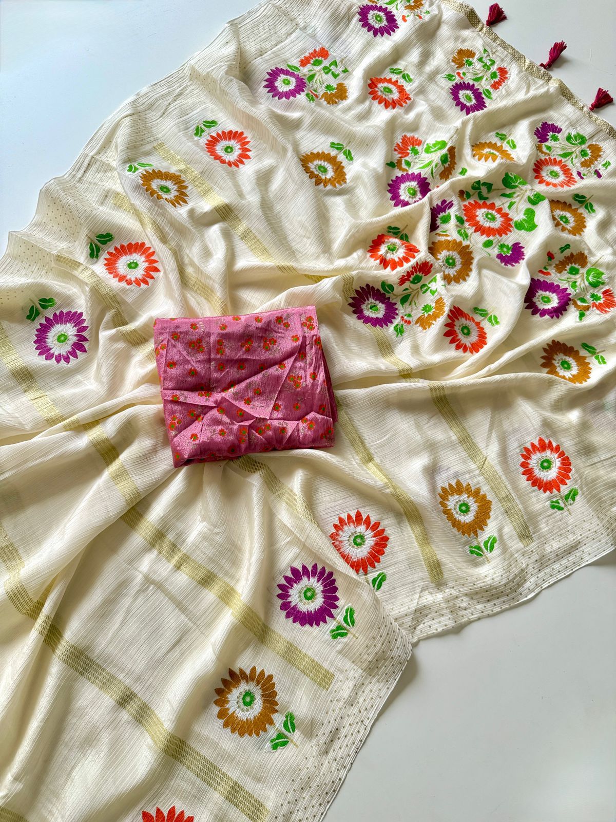 Soft Chinnon with floral Print