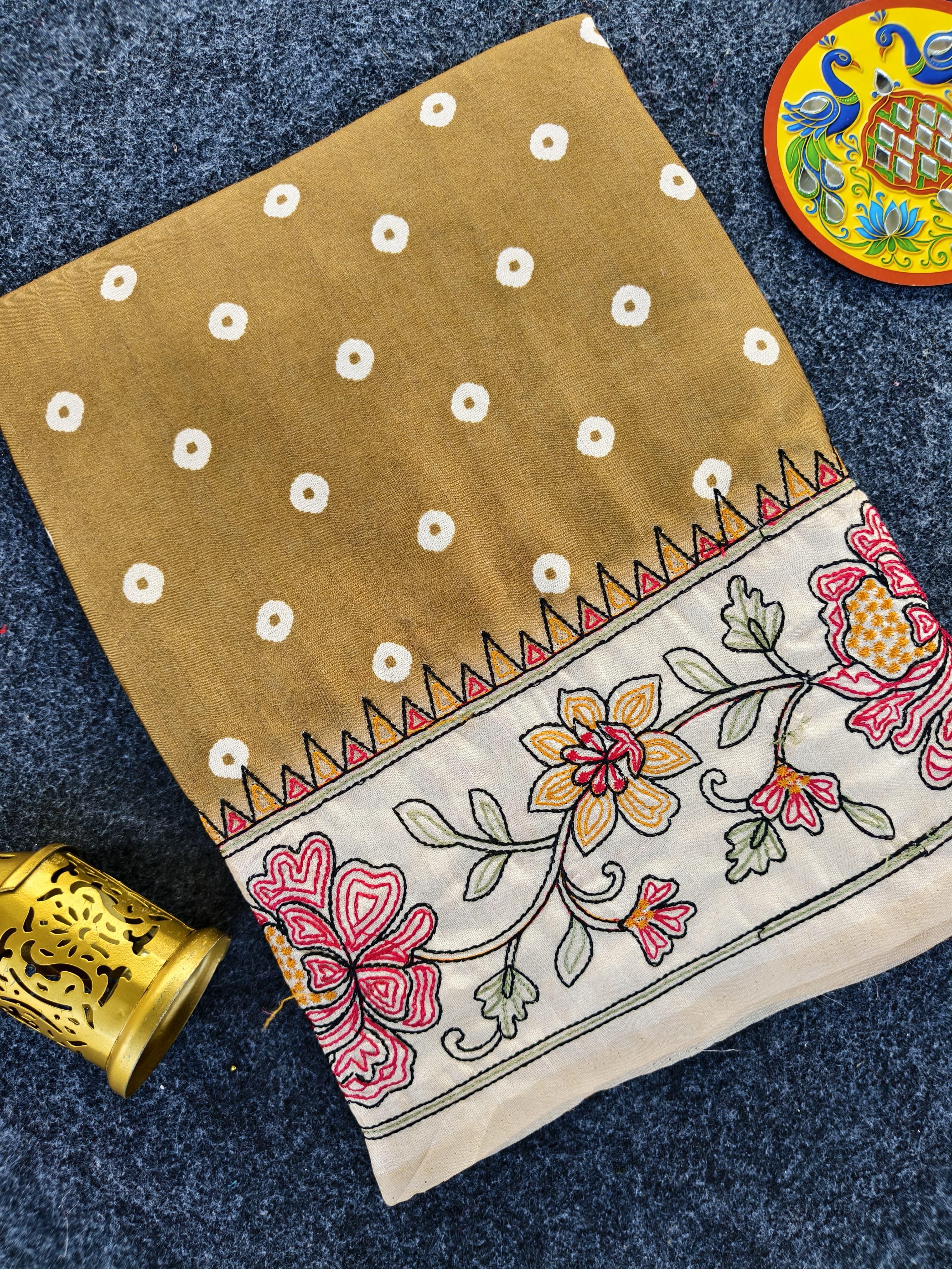 Pure tussar Bandhini saree