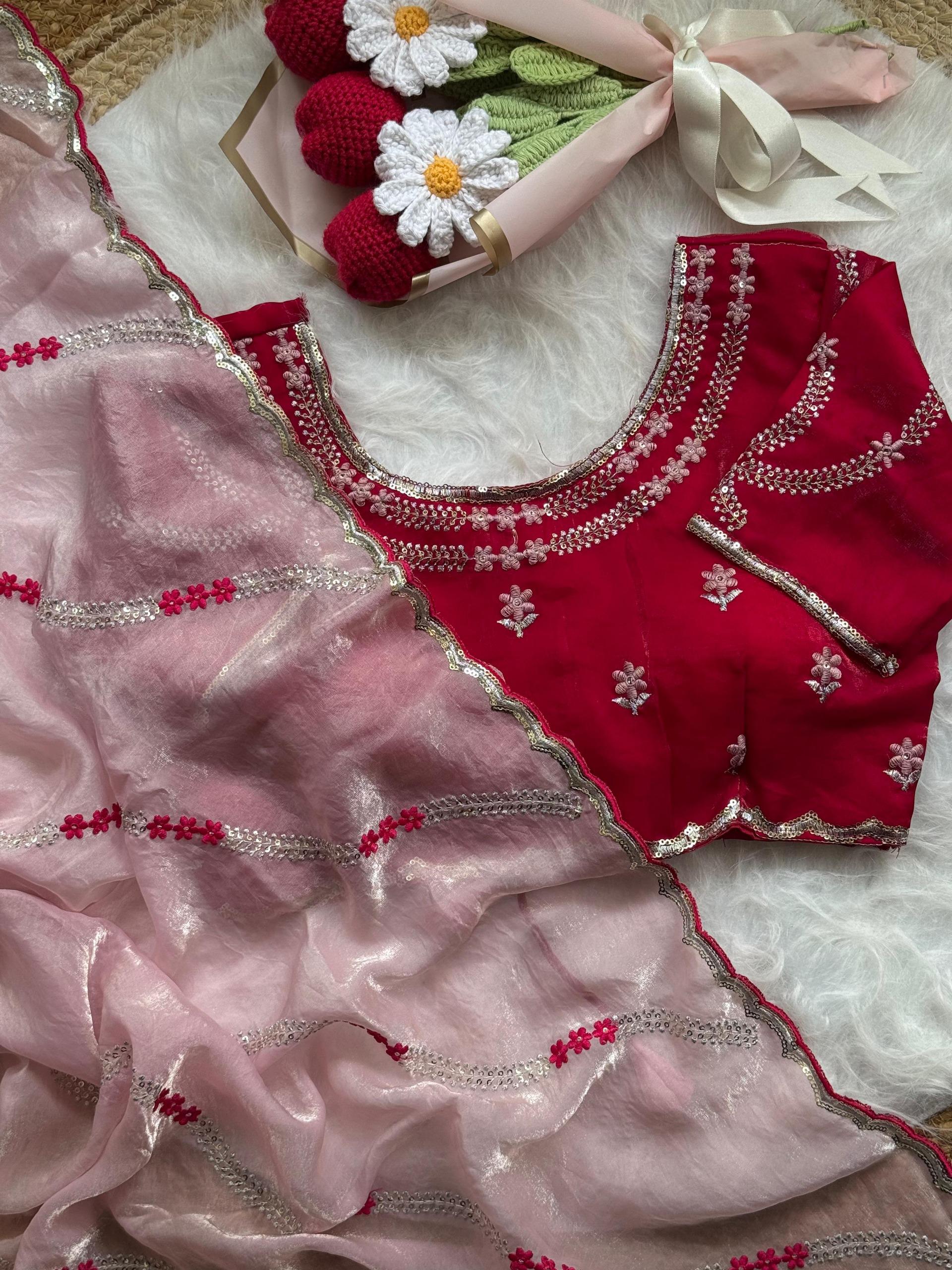 Cocktail sequence work sarees