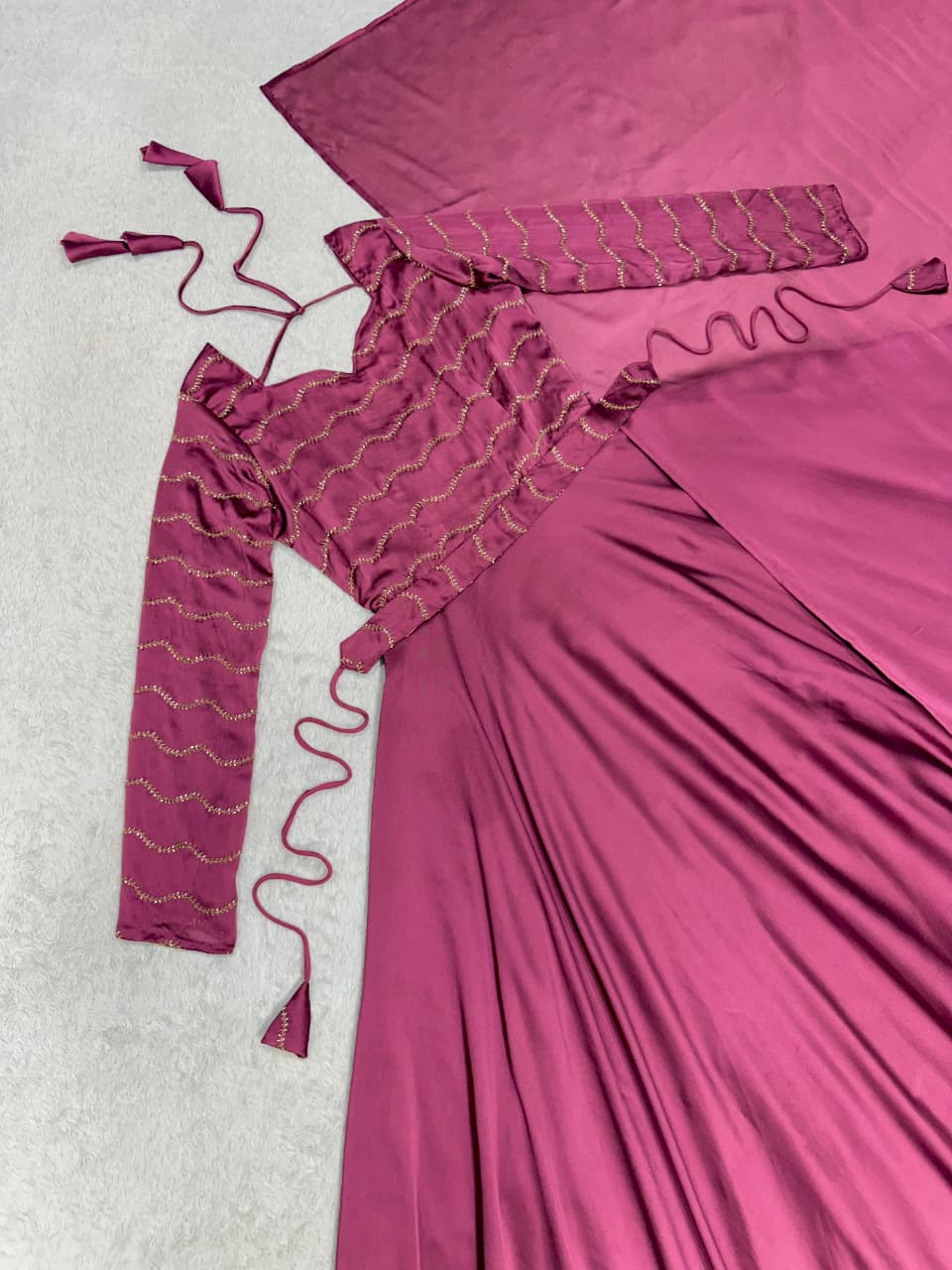 Designer Rangoli Silk Gowns with Beads Sequence Work