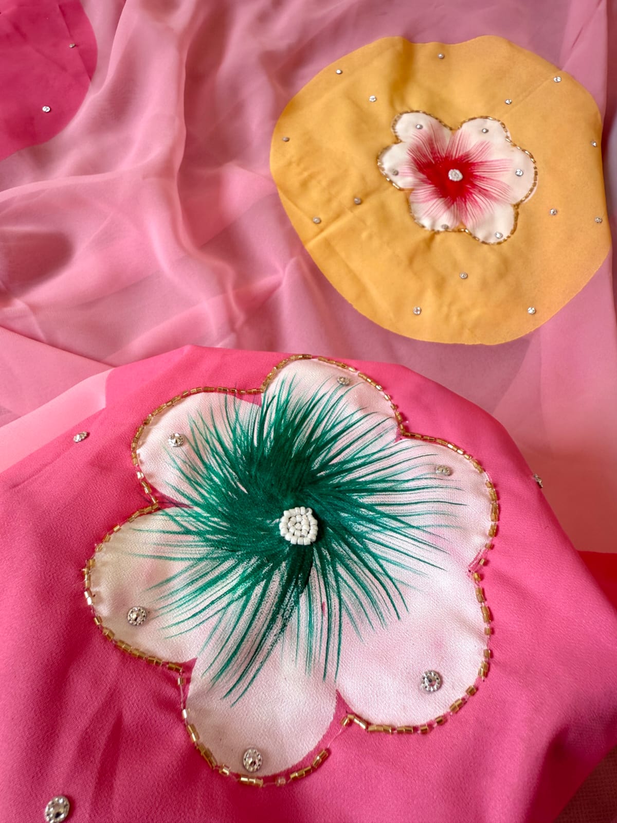 Soft Georgette Handwork Saree