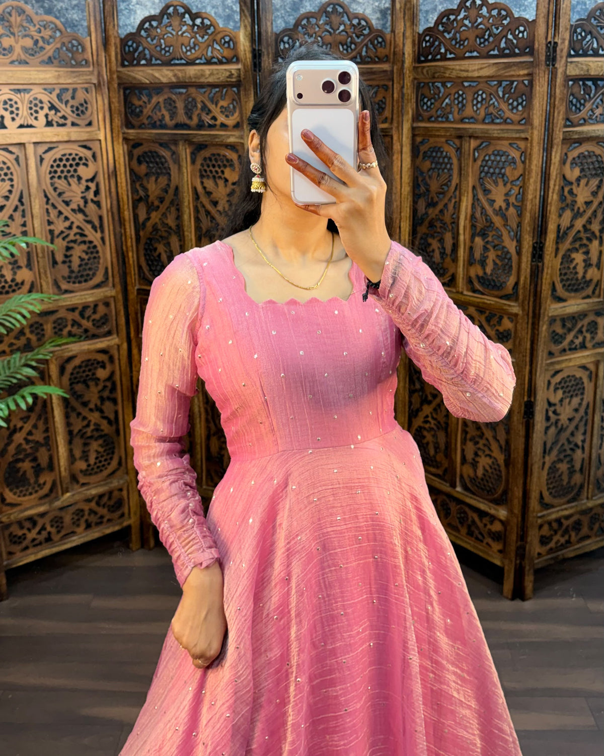 Premium South Salsa Silk Gown with Dupatta