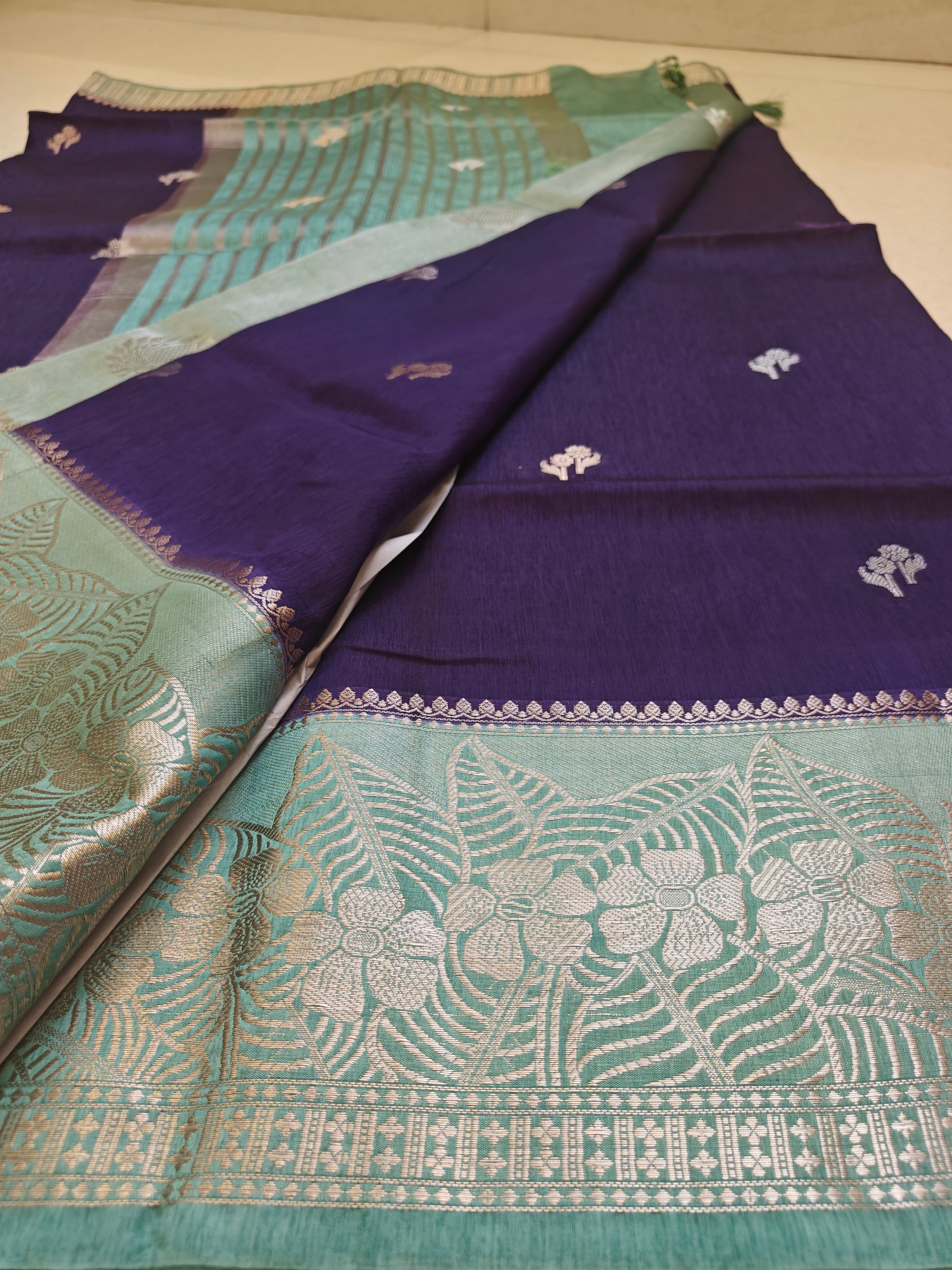 Premium Banarasi Green Mango Sarees