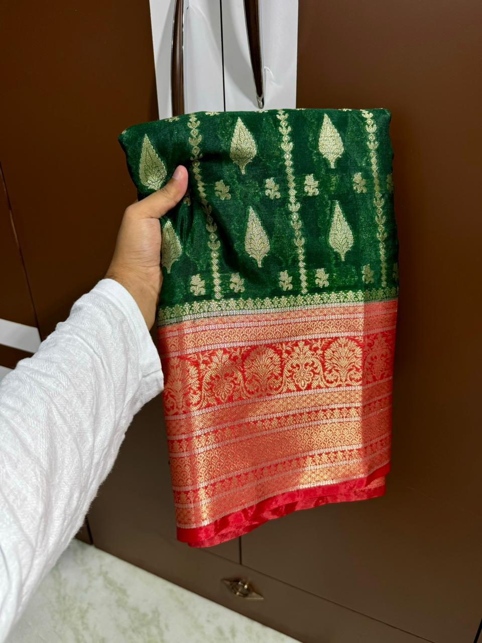Banarasi Dyble Dupion Soft Silk Sarees