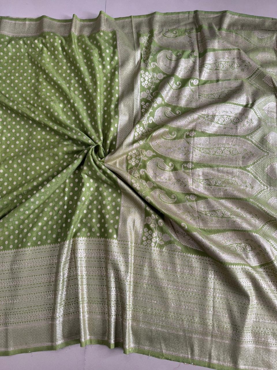 Premium Pure Khadi Crepe Silk Sarees