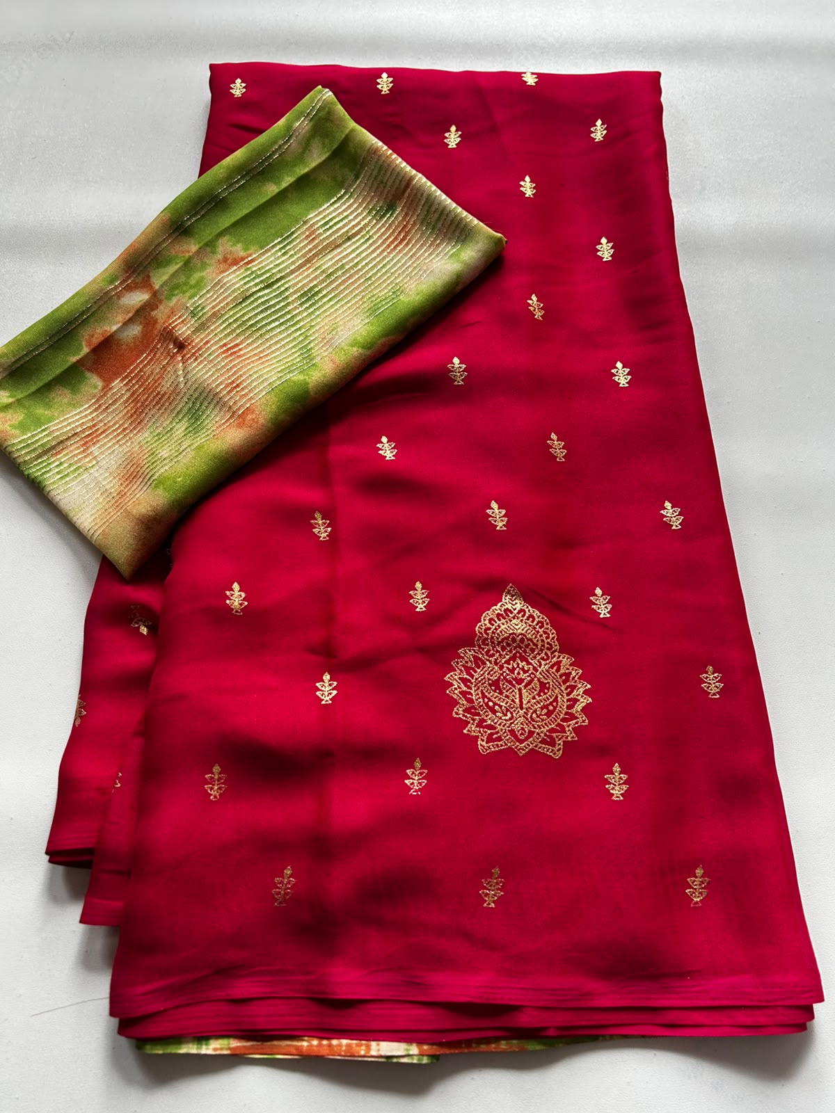 Soft moss chiffon sarees