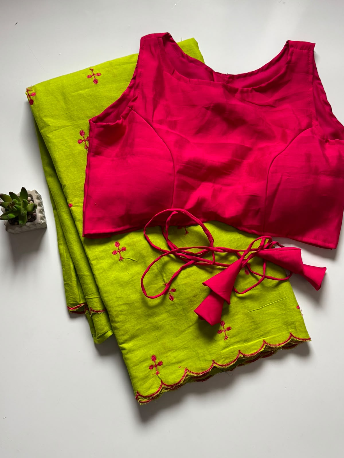 Premium Mul Cotton Saree with Stitched Designer Blouse