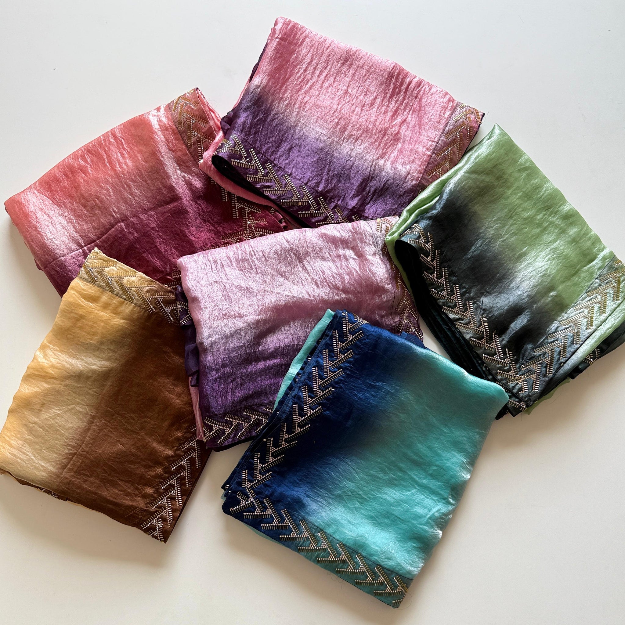 Soft Fendy Satin Fabric Designer Saree