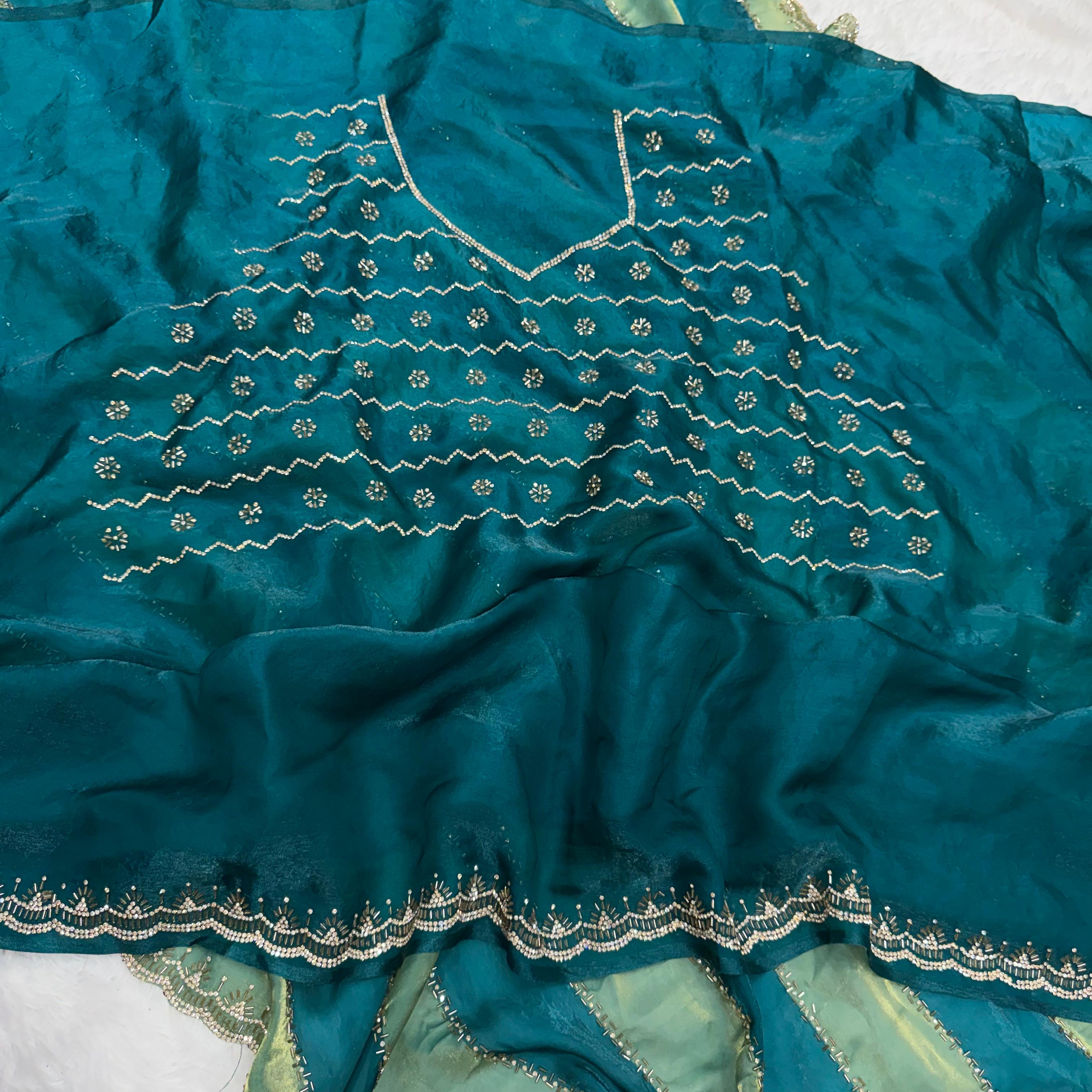 Premium Space Silk Sarees with Jarkhan Work