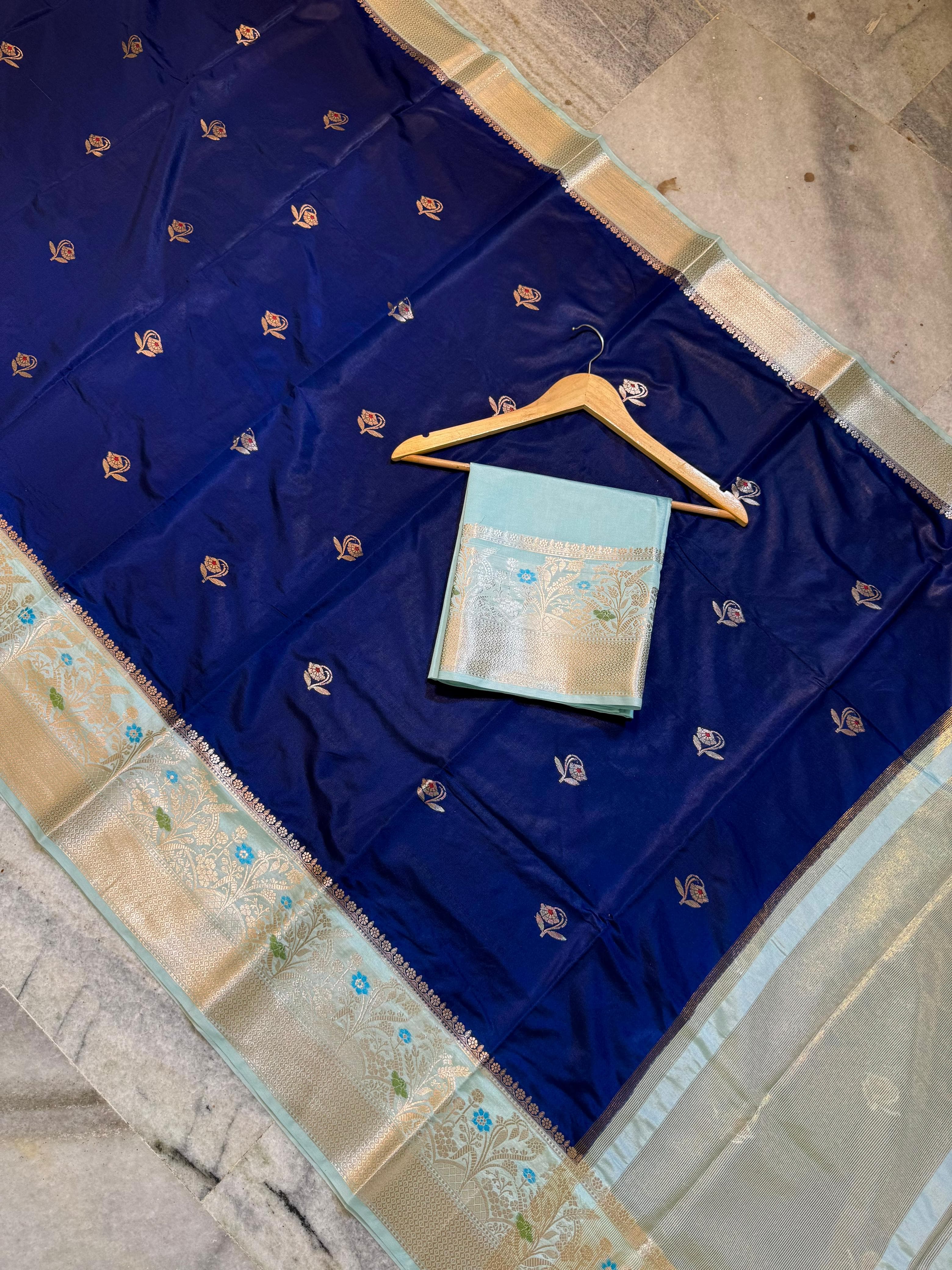 Premium Banarasi Semi Mashru Silk Sarees