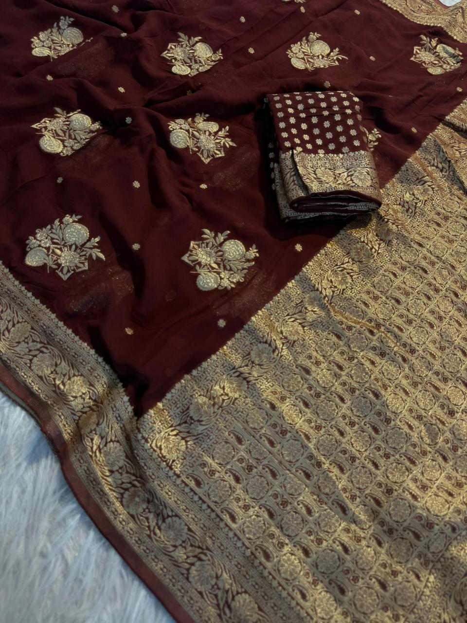 Premium Pure Viscose Soft Georgette Sarees
