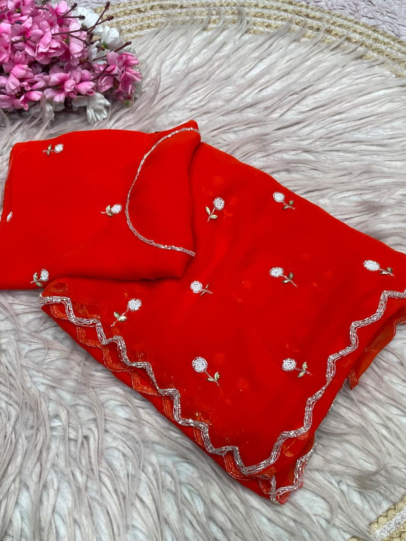 Premium Georgette Cocktails Sarees