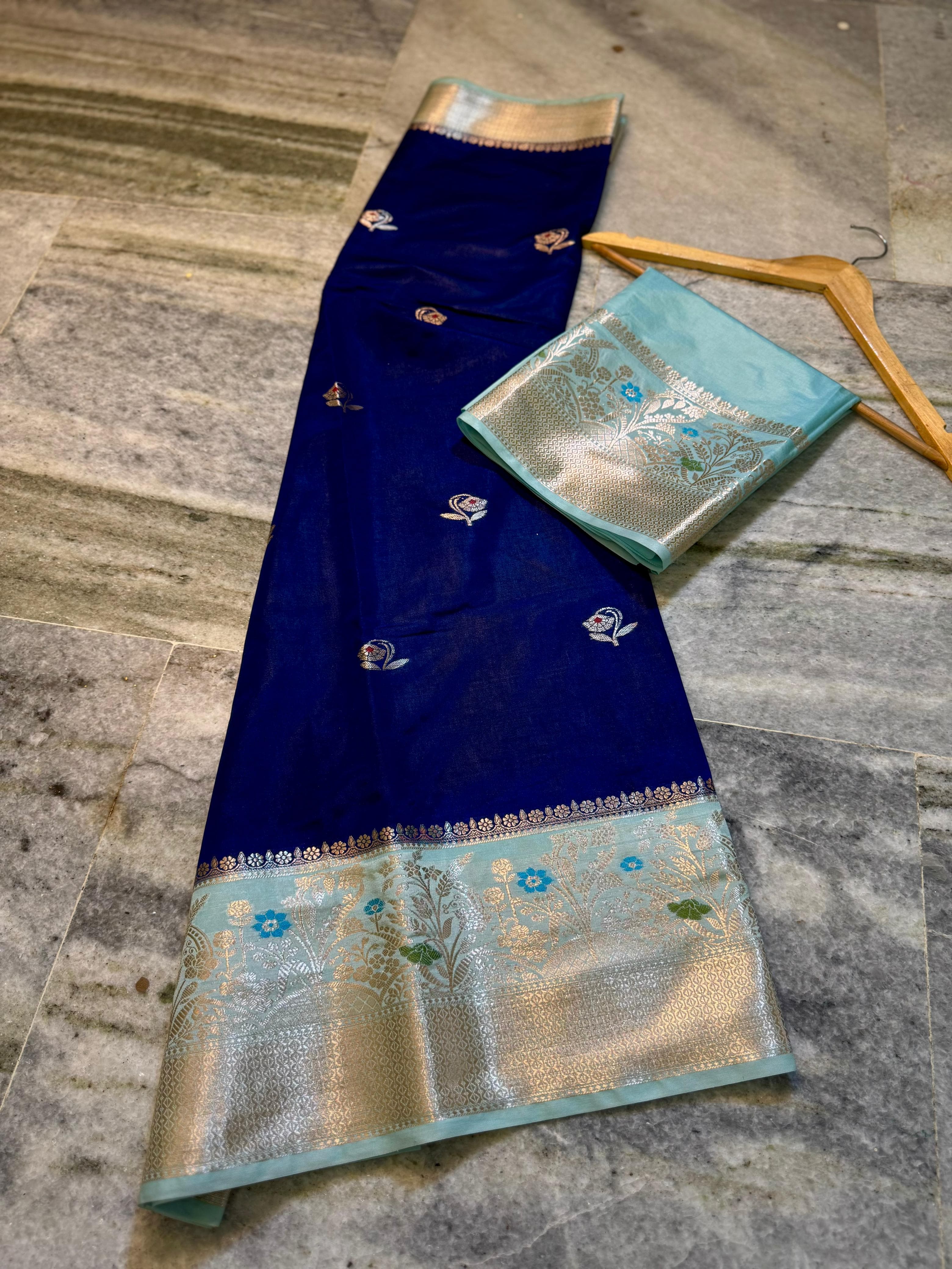 Premium Banarasi Semi Mashru Silk Sarees