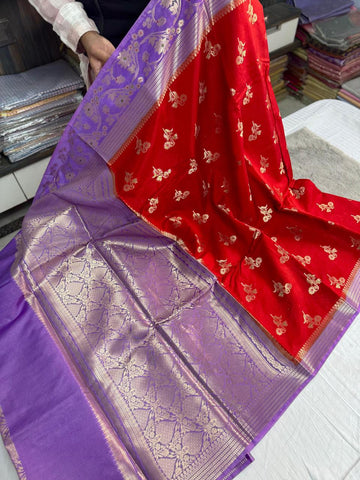 Premium Soft Banarasi Raw Mango Silk Sarees