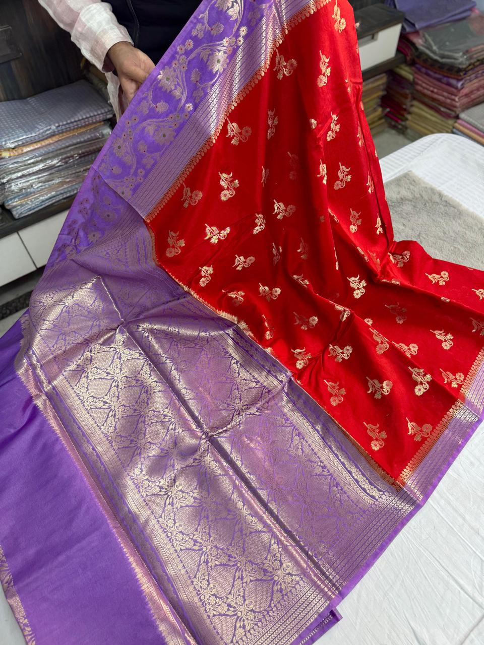Premium Soft Banarasi Raw Mango Silk Sarees