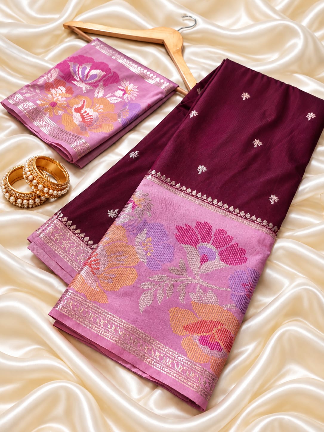 Premium Banarasi Katan Silk Soft Sarees