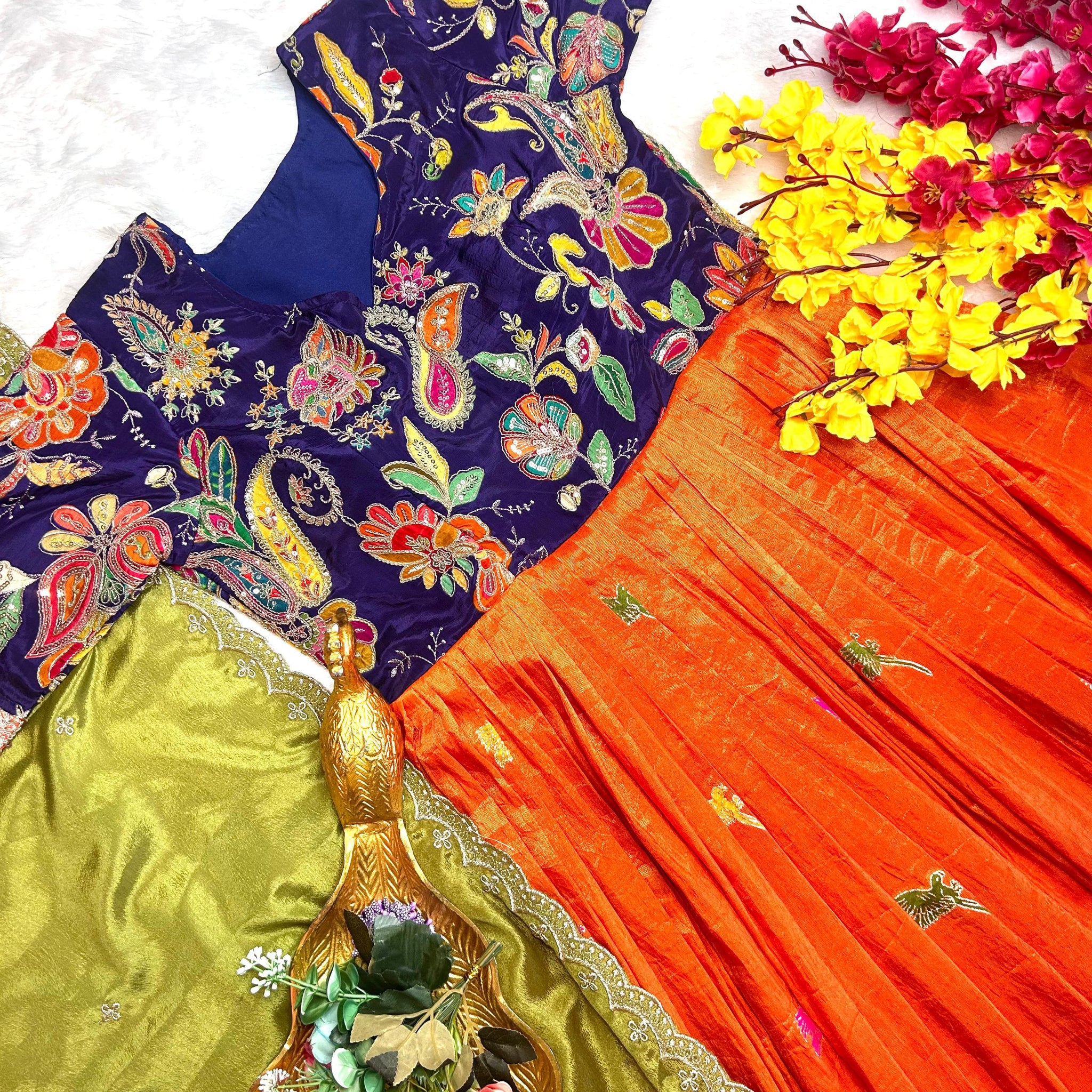 Premium Paithani Dola Silk Gown