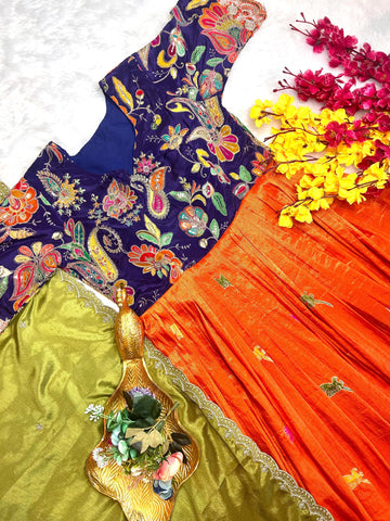 Premium Paithani Dola Silk Gown