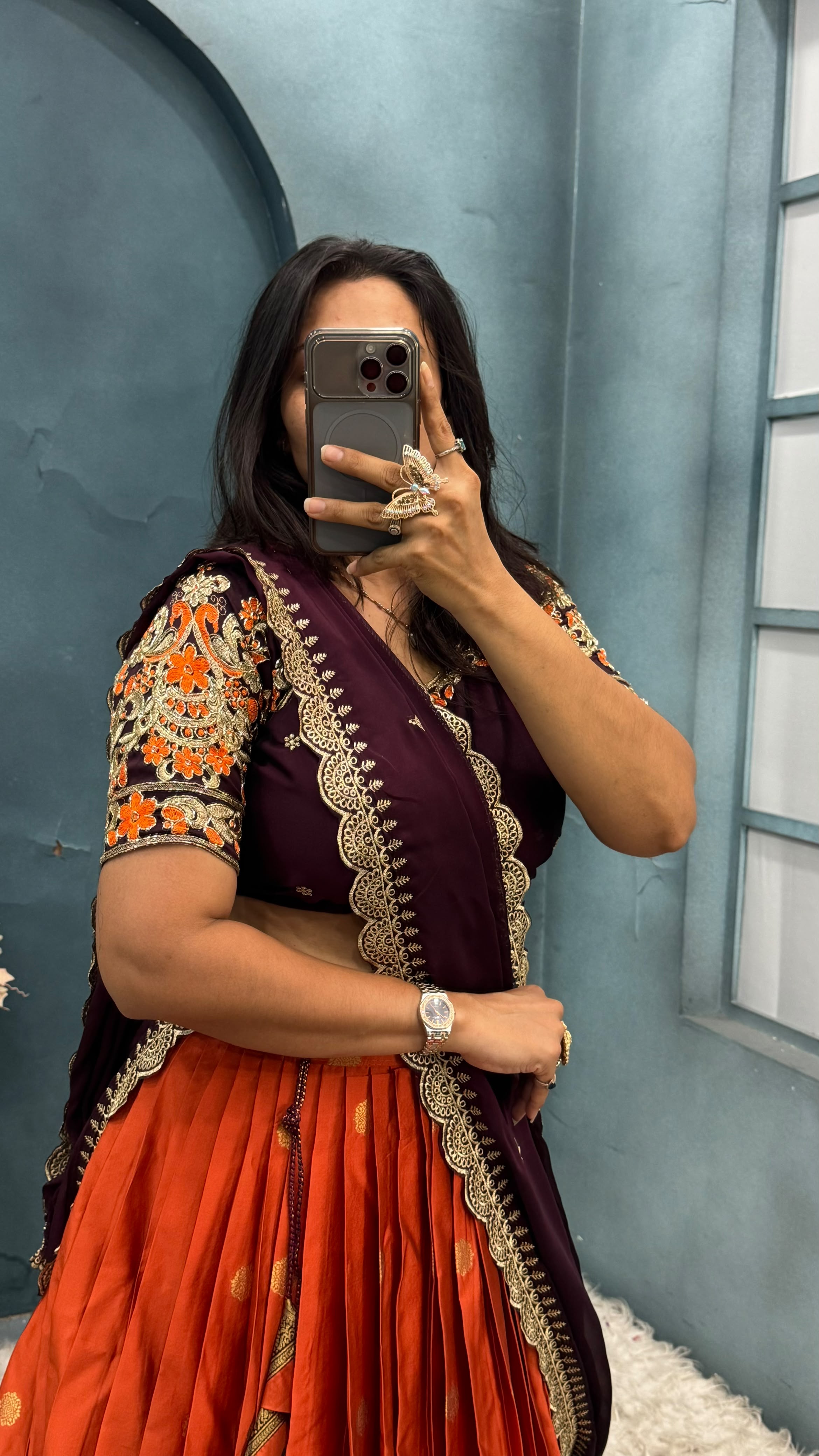 Exclusive Pure Kanjivaram silk full stiched Lehenga