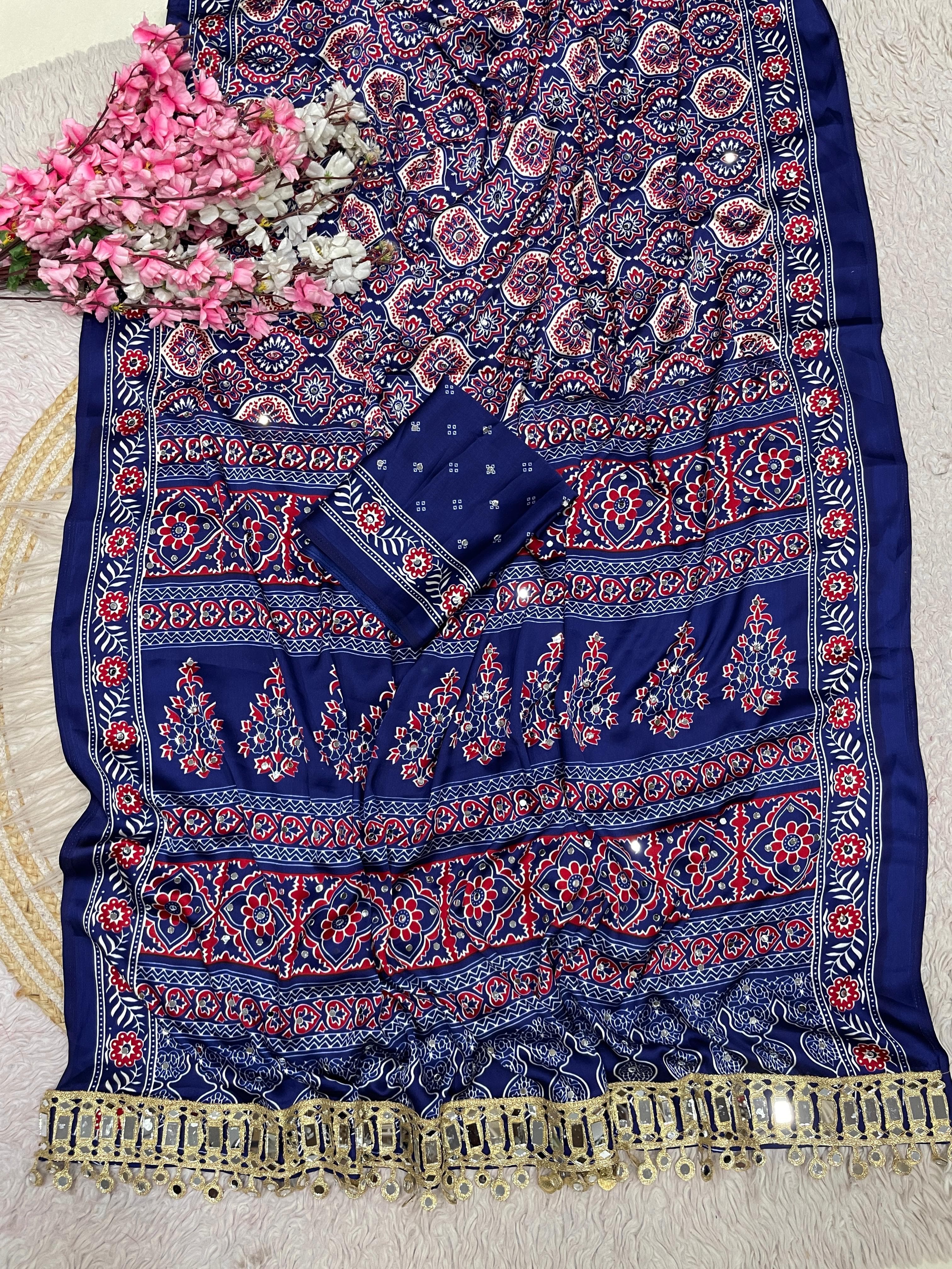 Pure Arjakh Sartin Viscouse Silk Sarees