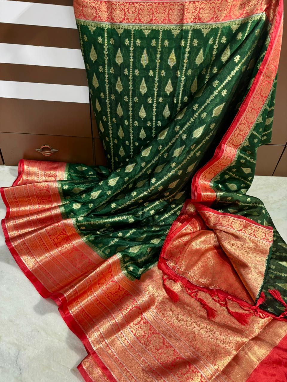 Banarasi Dyble Dupion Soft Silk Sarees