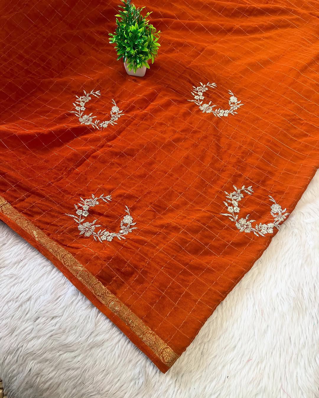 Chinnon viscose chex with jewel work