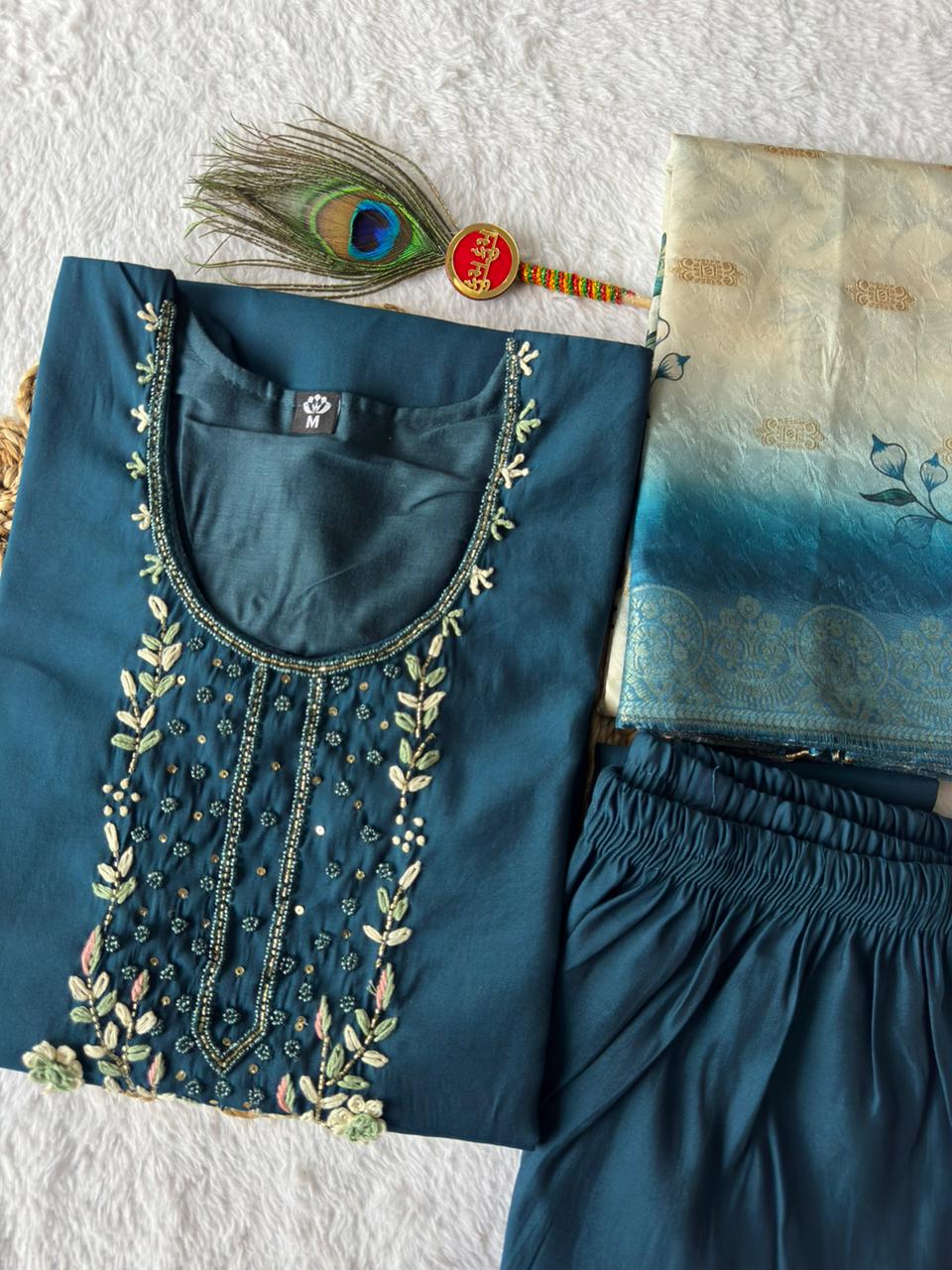 New Designers Kurti Pent Dupatta Set