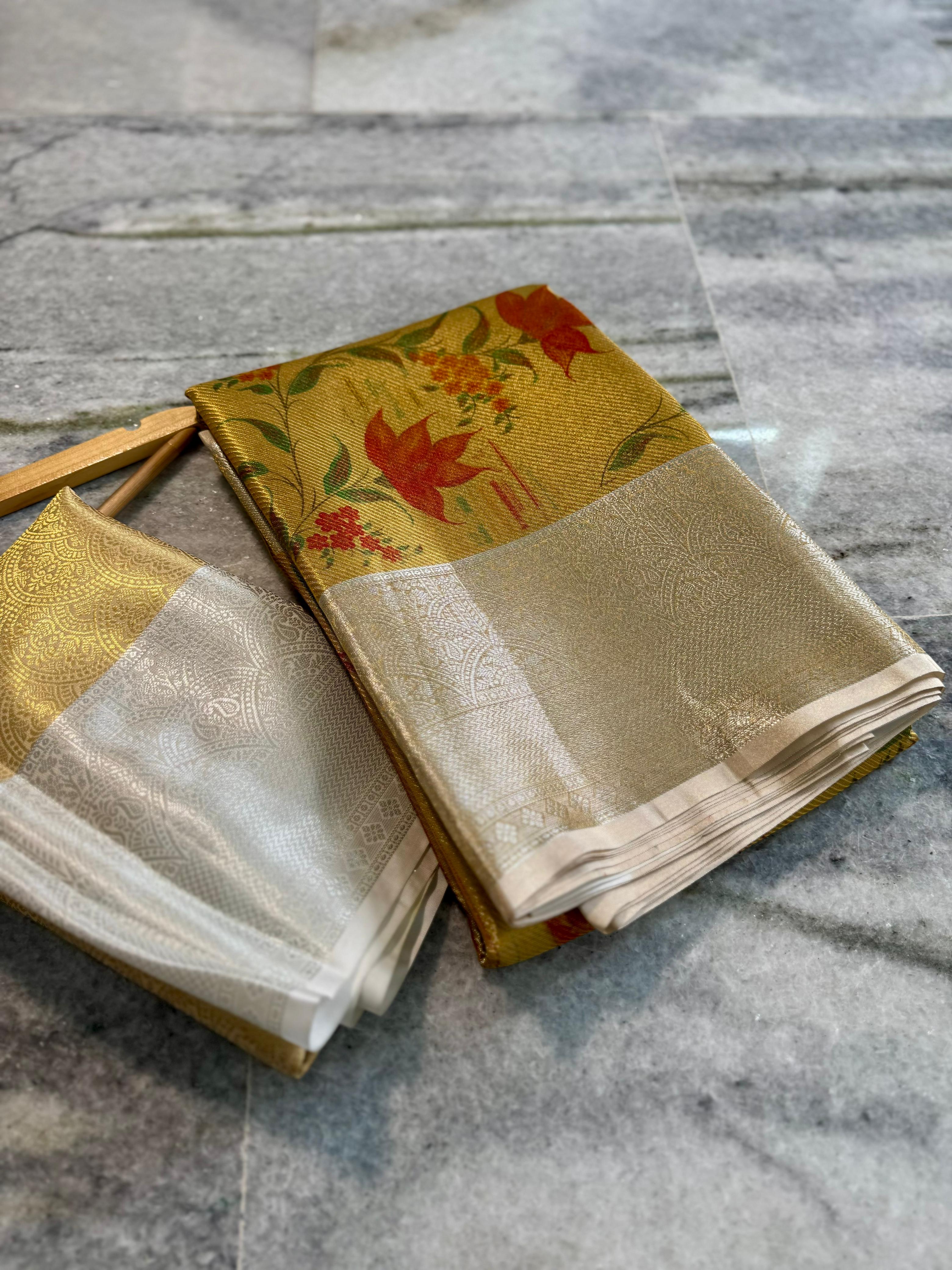 Soft Banarasi Tissue Silk Saree