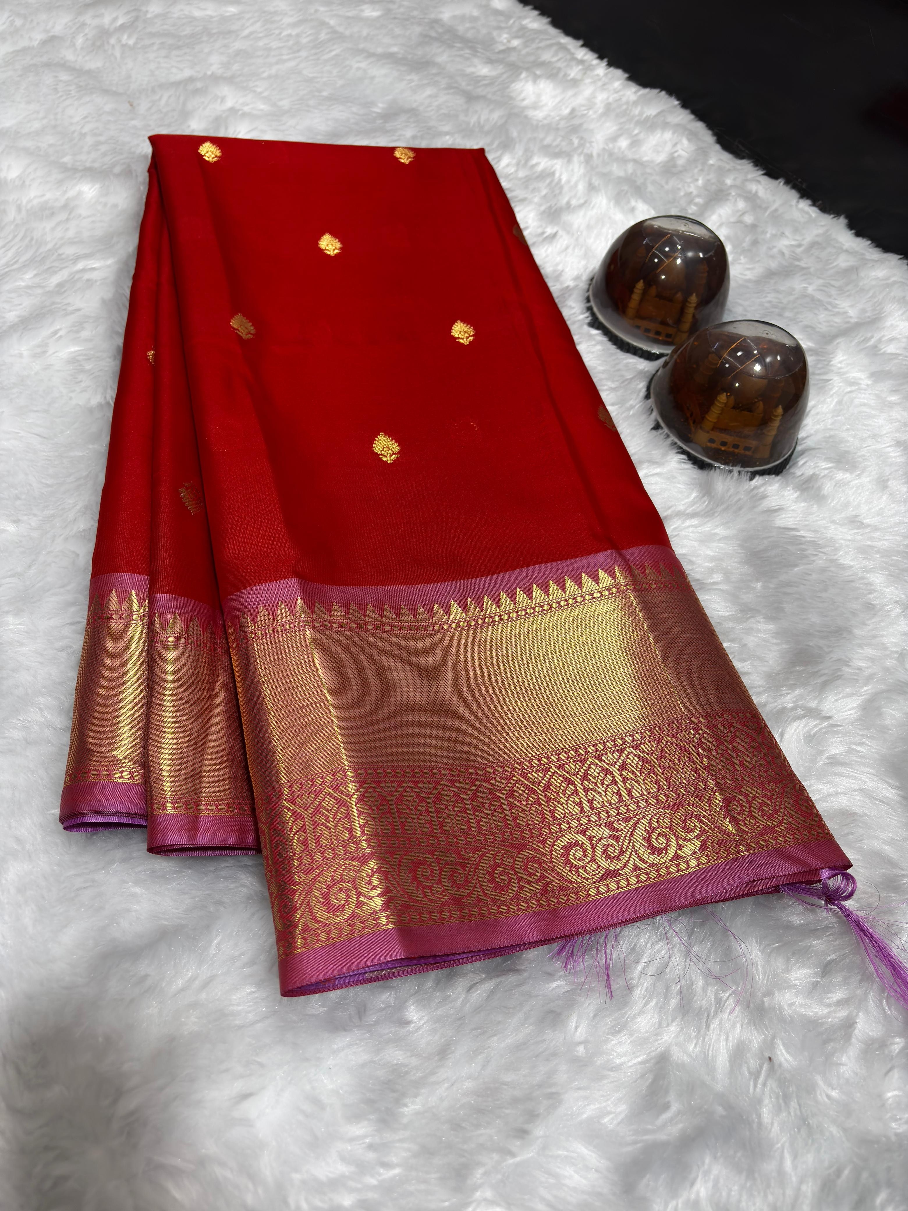 Soft & Shine Premium Banarasi Soft Katan Silk Saree