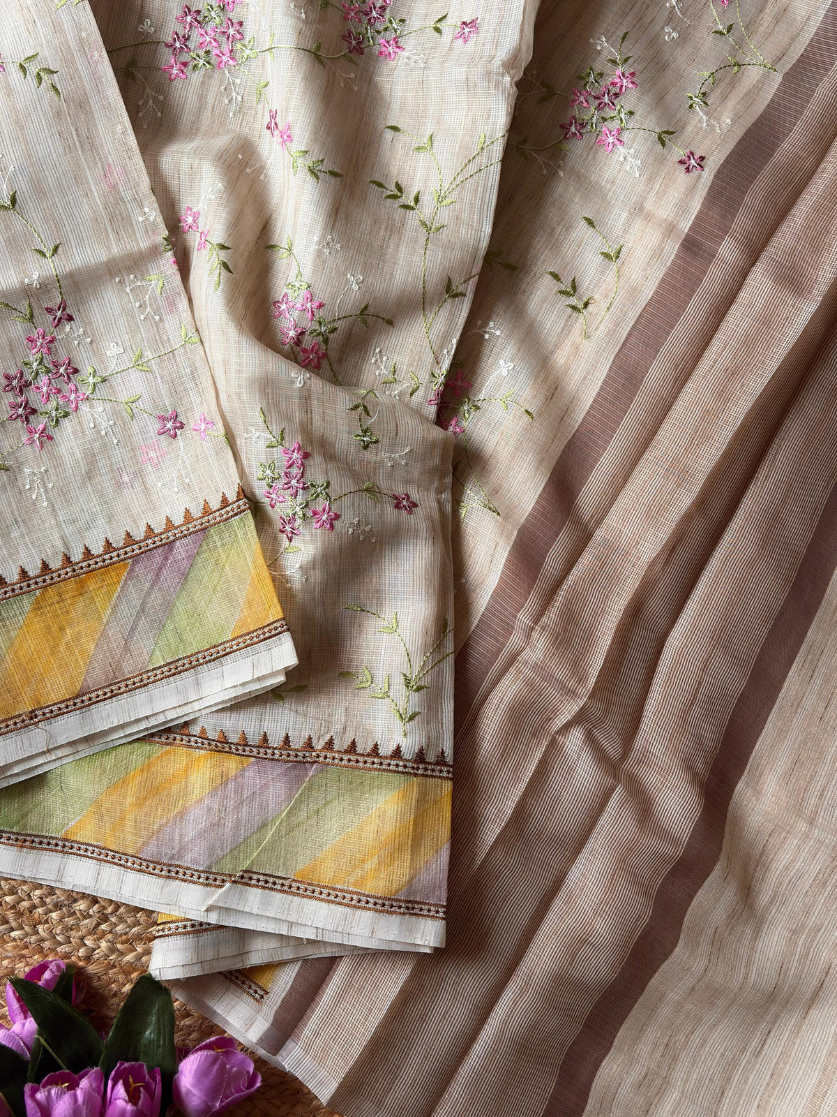 Soft Tusser Bamboo Silk Sarees