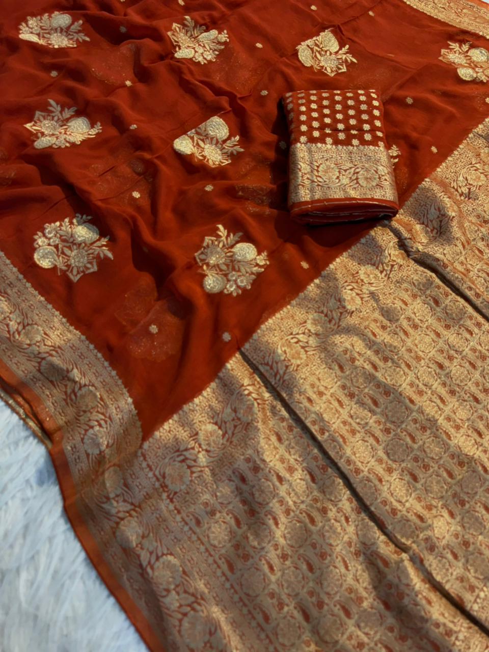 Premium Pure Viscose Soft Georgette Sarees