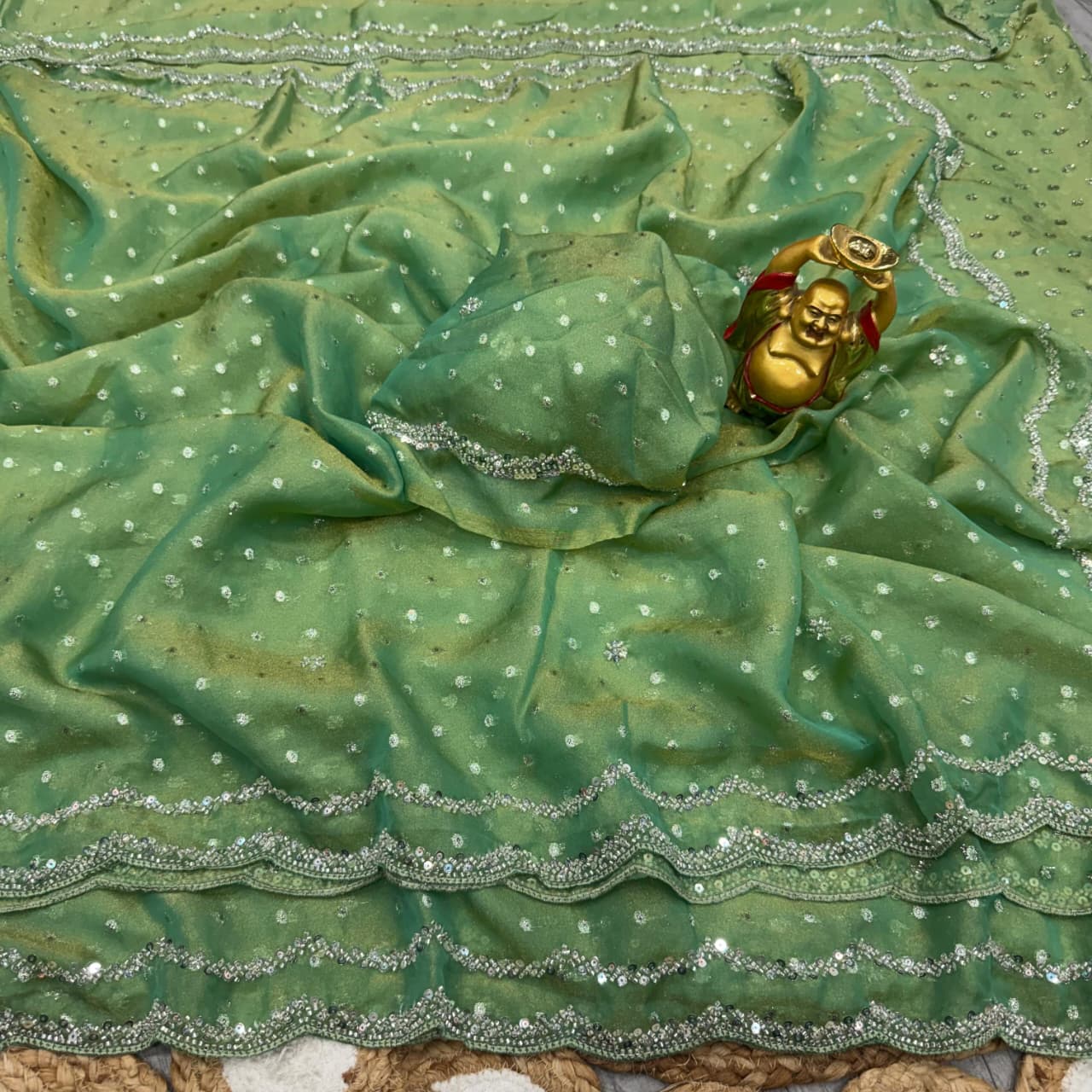 Premium Party Wear Saree with Orginal Beads & Cutdana Work