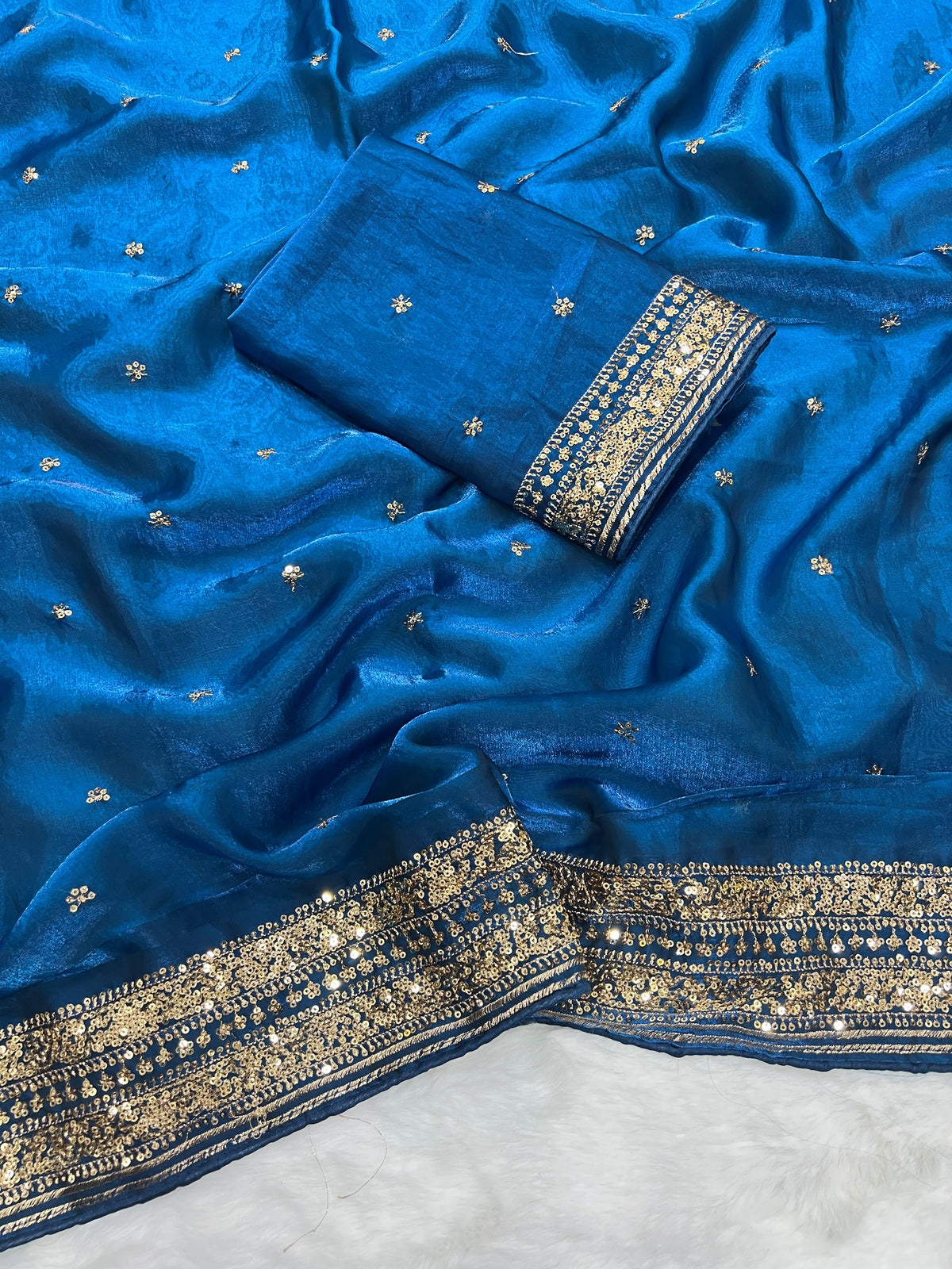 Premium Quality Space Silk Sarees with Beautiful Embroidery Cording & Sequance c-pallu work and butti work