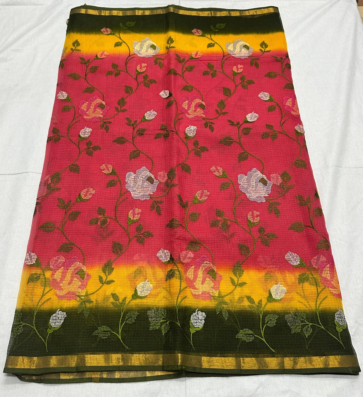 Kota designer sarees with petit point work