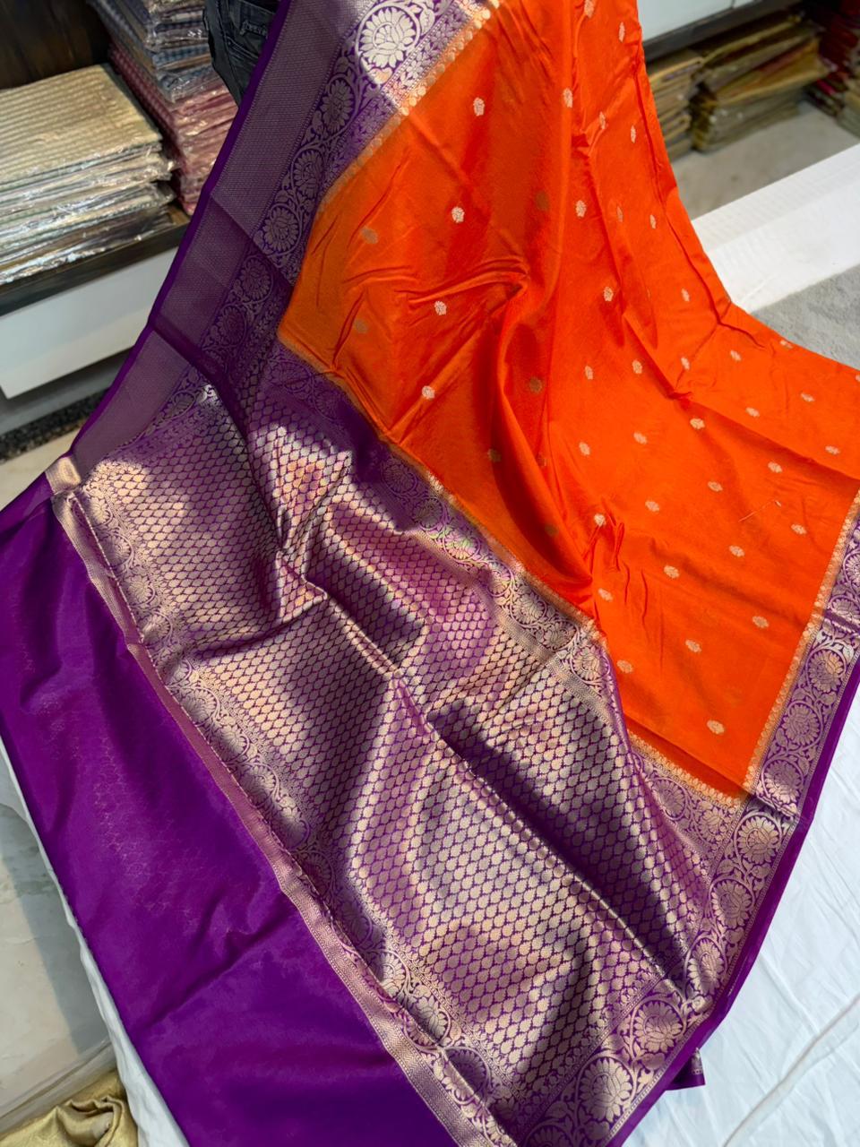 Banarasi Green Raw Mango Sarees