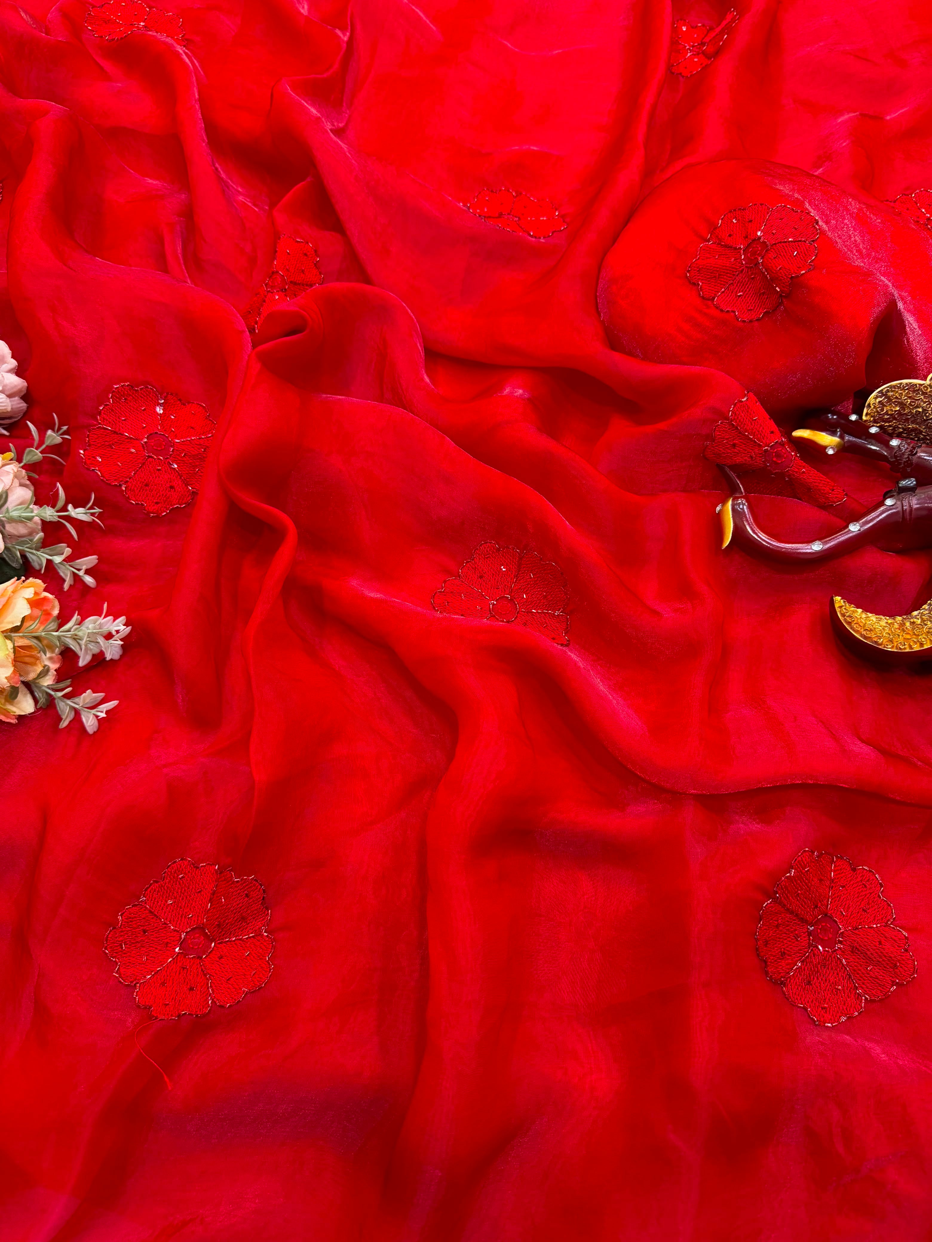 Soft Space Silk Saree with 1 Meter Blouse