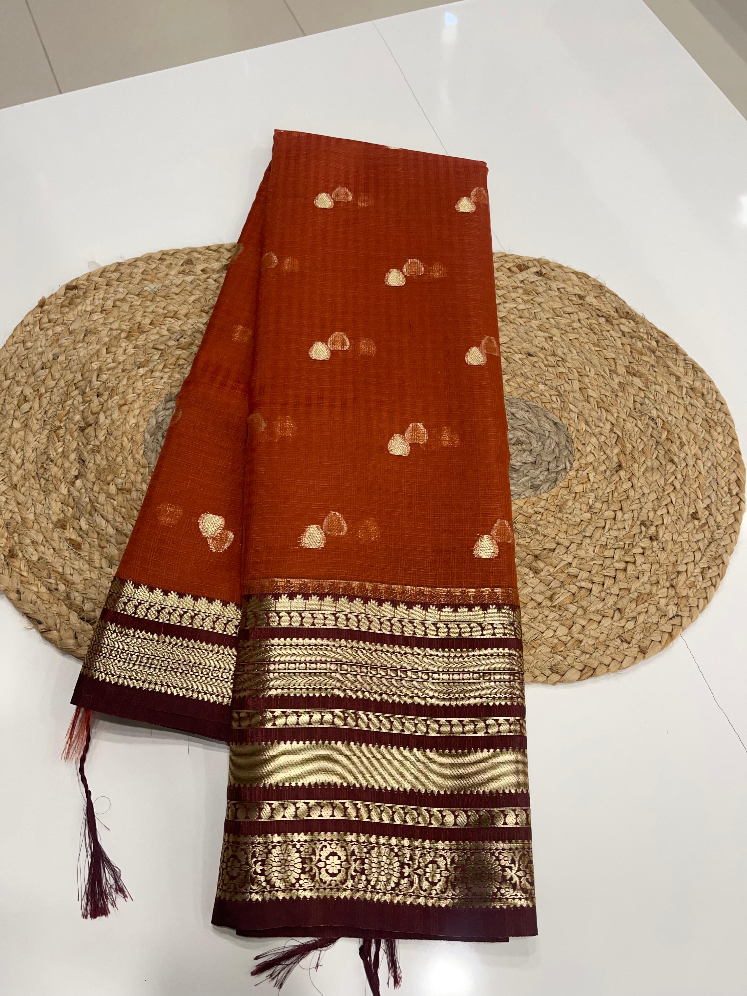 Soft & Light Weight Muslin Checks Sarees