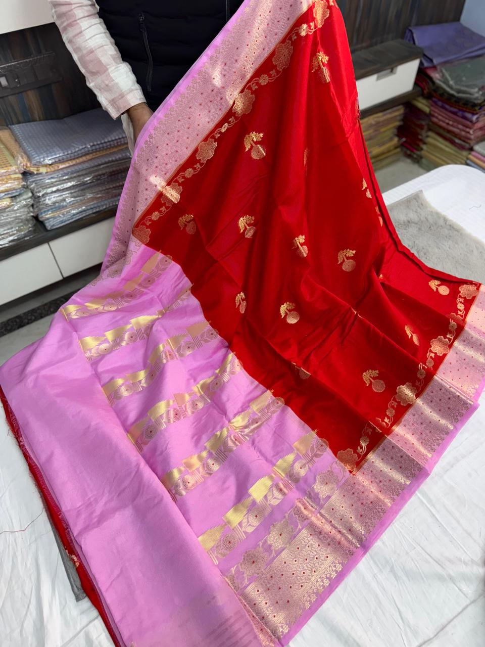 Banarasi Raw Mango Soft Silk Sarees