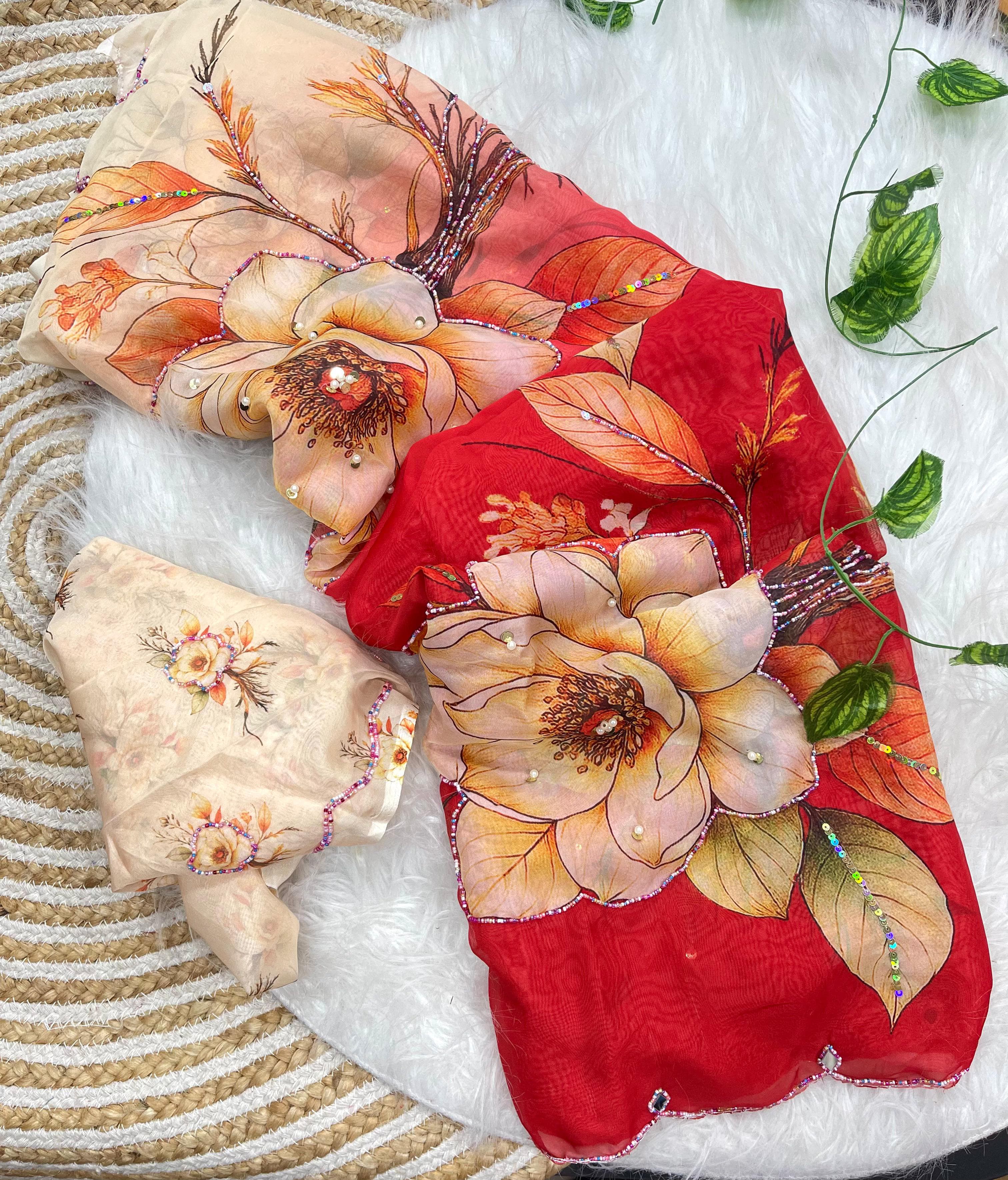 Pure soft tebby designer sarees