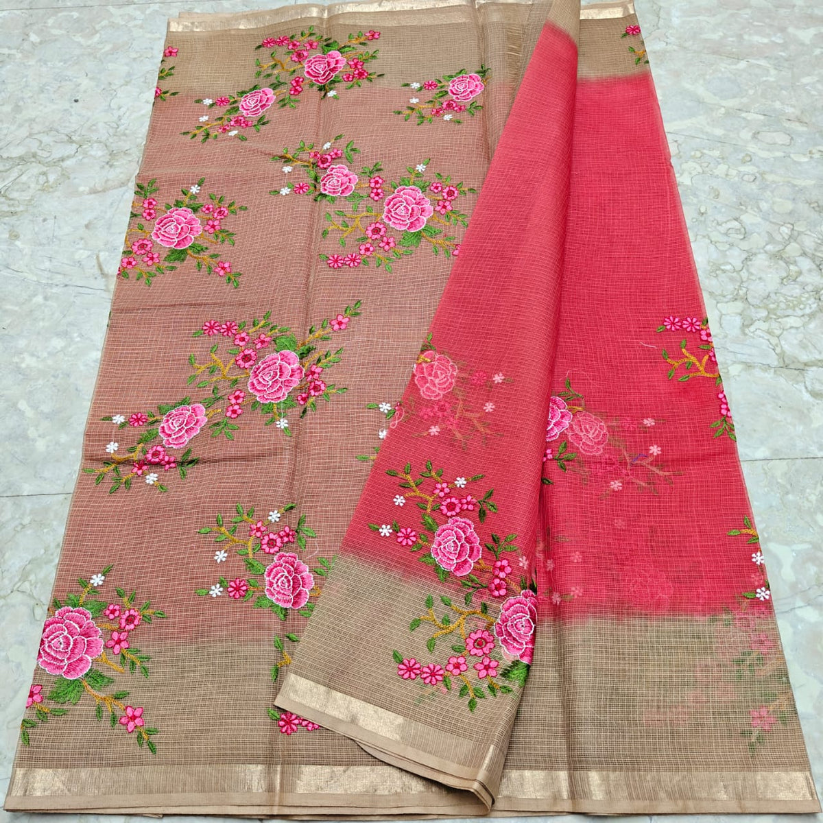 Pure Kota doriya embroidery sarees