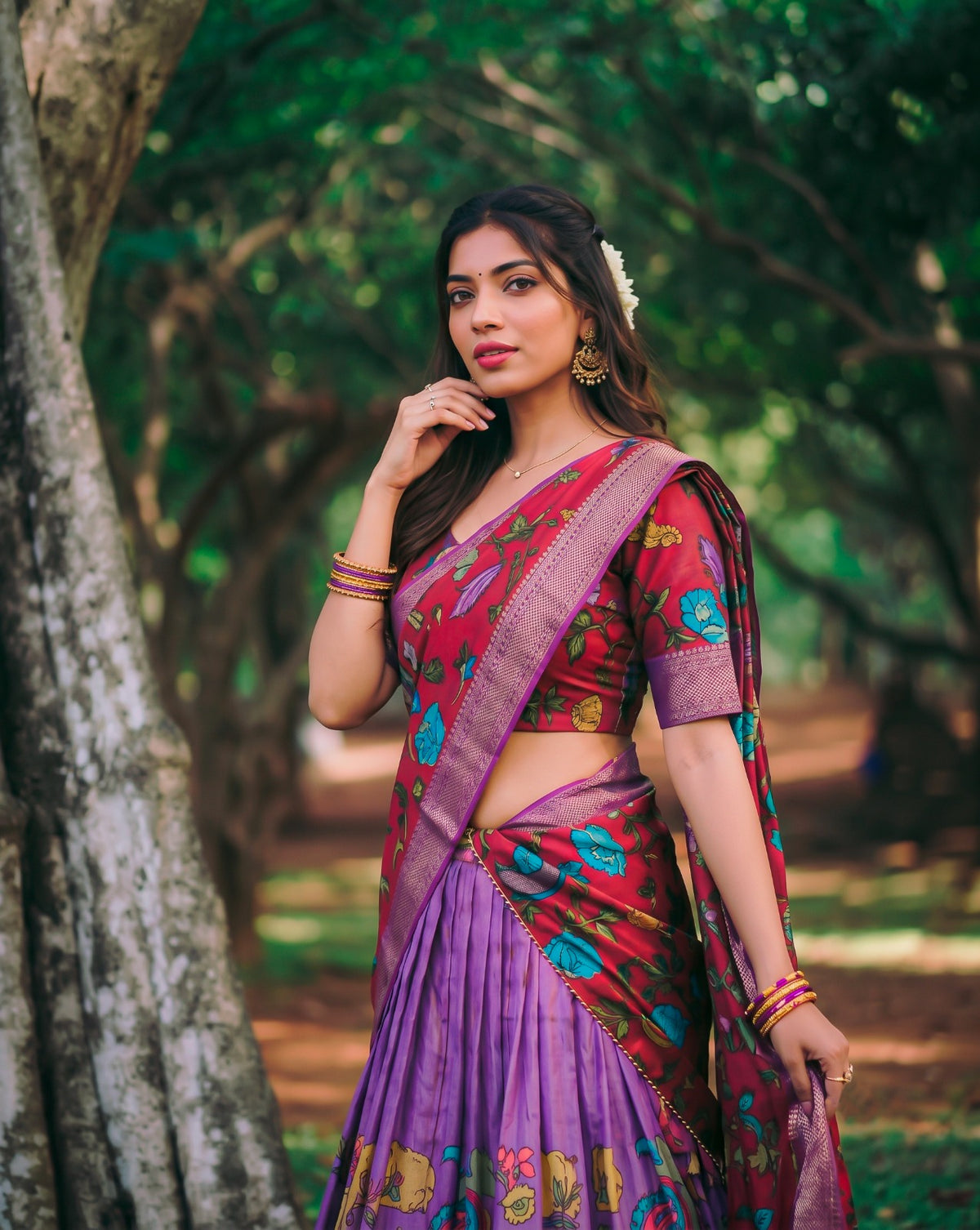 Festive Lehangas with Unstitched Blouse